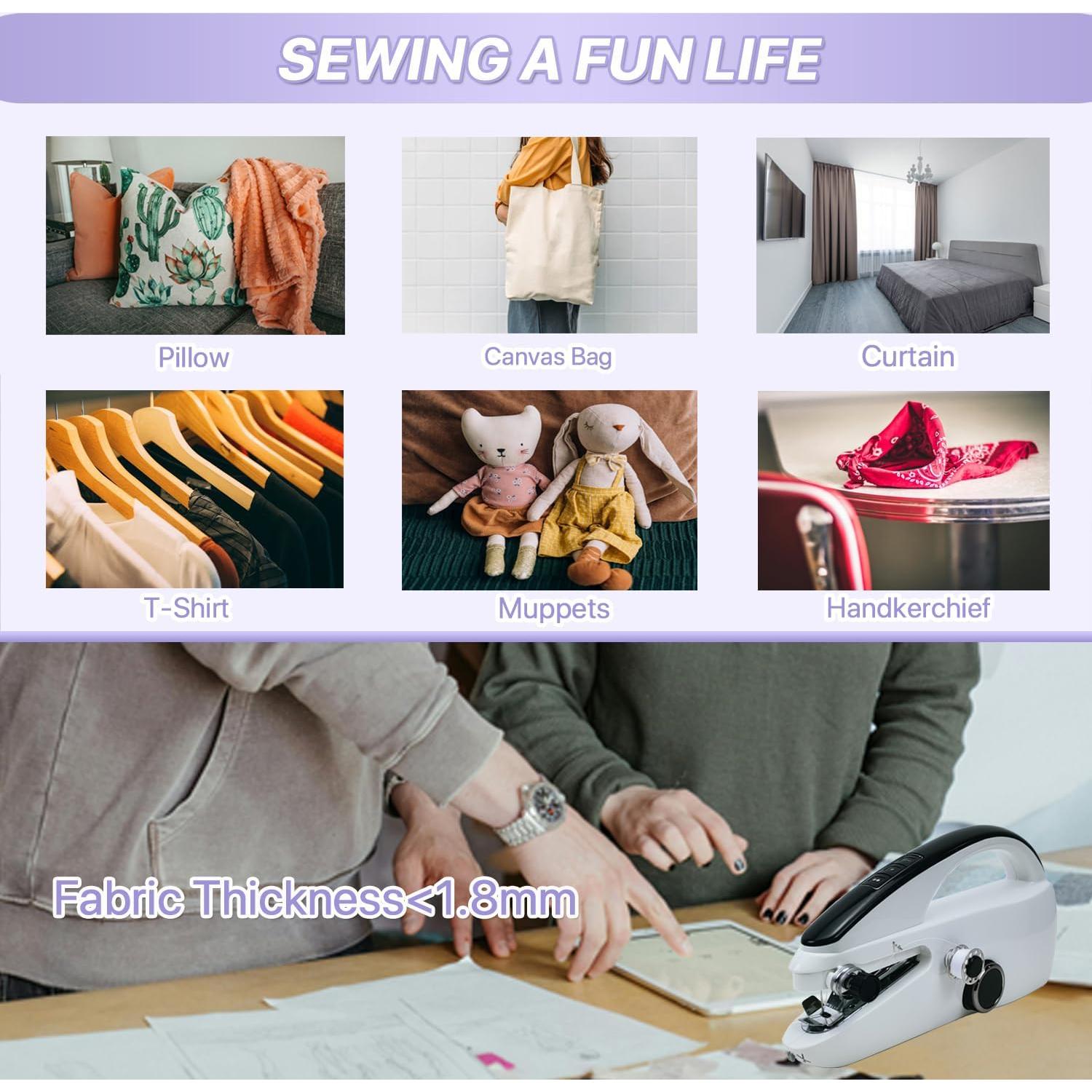 Máquina de Coser Portátil MJYP 609-2 Doble Velocidad Blanca