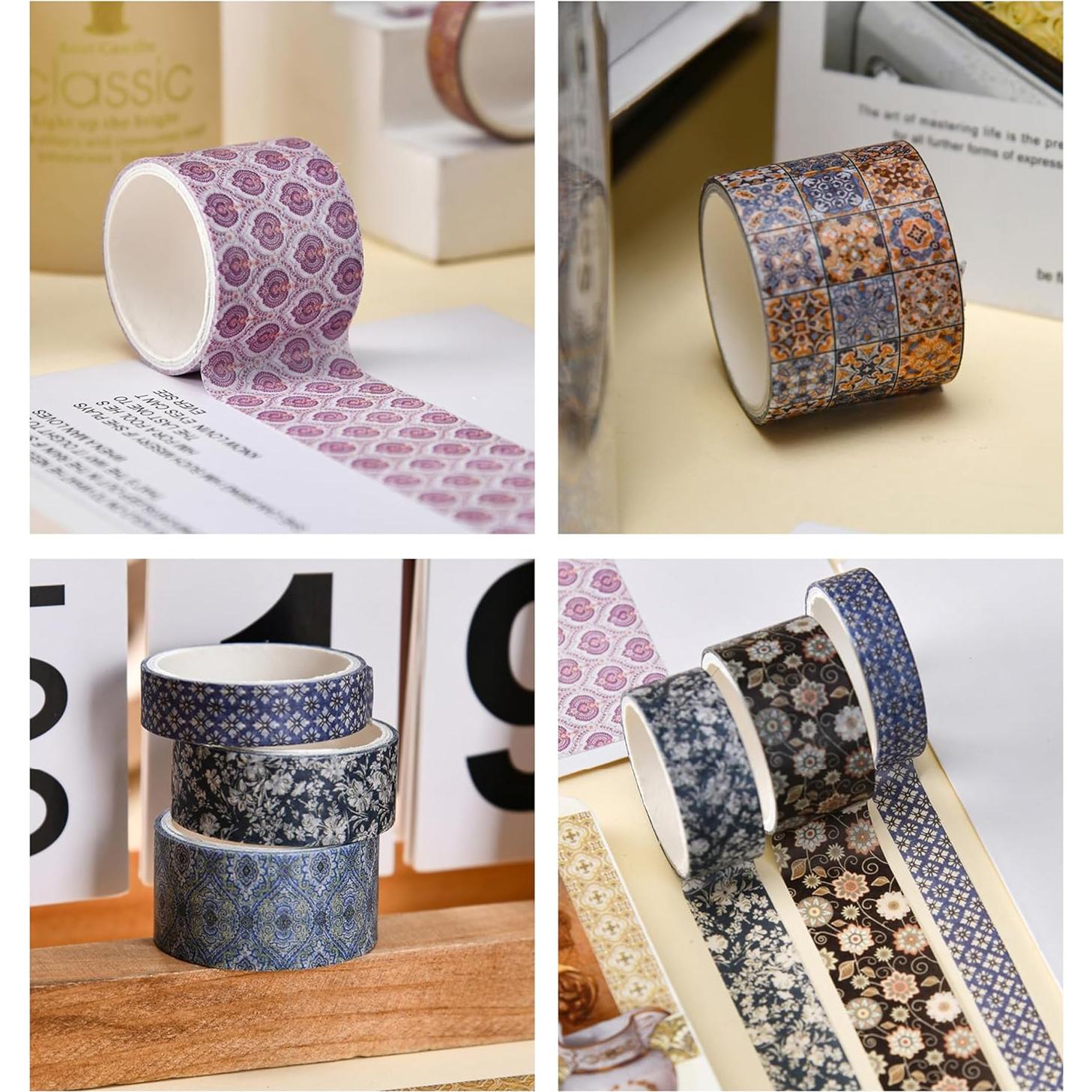 Juego de 12 Rollos de Cinta Washi Songdao Decorativa 2m