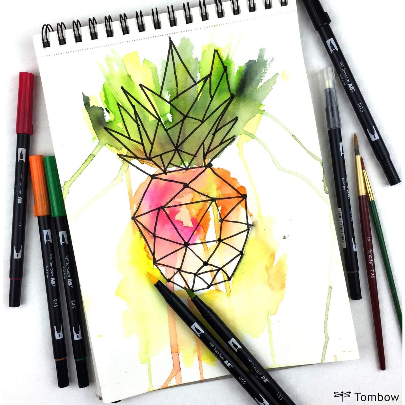 Bolígrafo Doble Punta Tombow Abt AB-T020 Durazno