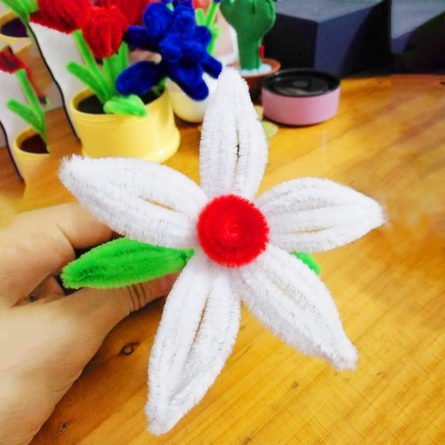 400 Limpiapipas Chenille Blancos Waycreat para Manualidades DIY