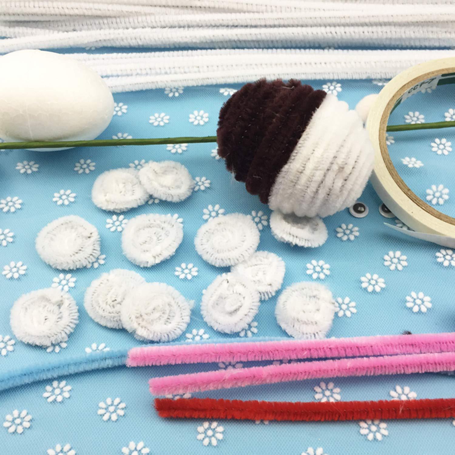 400 Limpiapipas Chenille Blancos Waycreat para Manualidades DIY