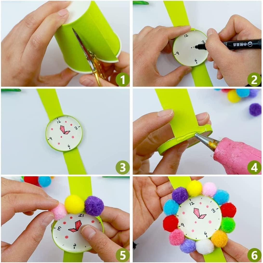 Pompones Negros Praisebank - 2000 piezas de 1cm para manualidades