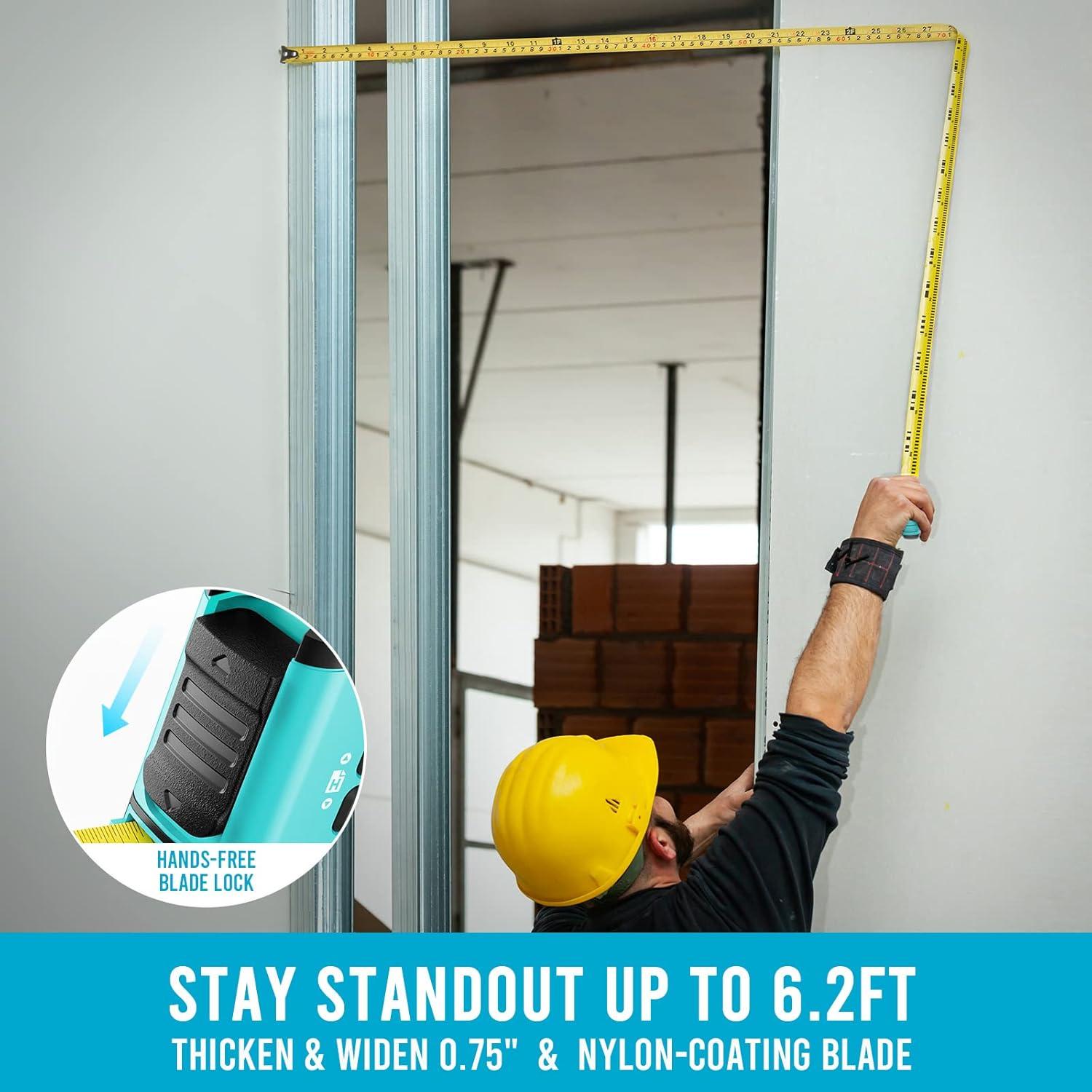 MiLESEEY DT20 Medidor de Cinta Láser 4.9m Digital Recargable