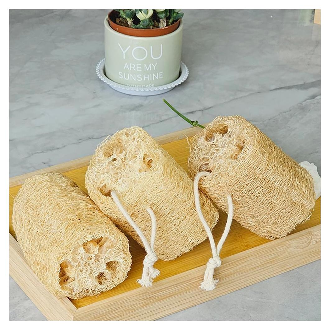 Esponja Exfoliante Natural de Lufa FOGFOX - 3 Unidades Amarillo