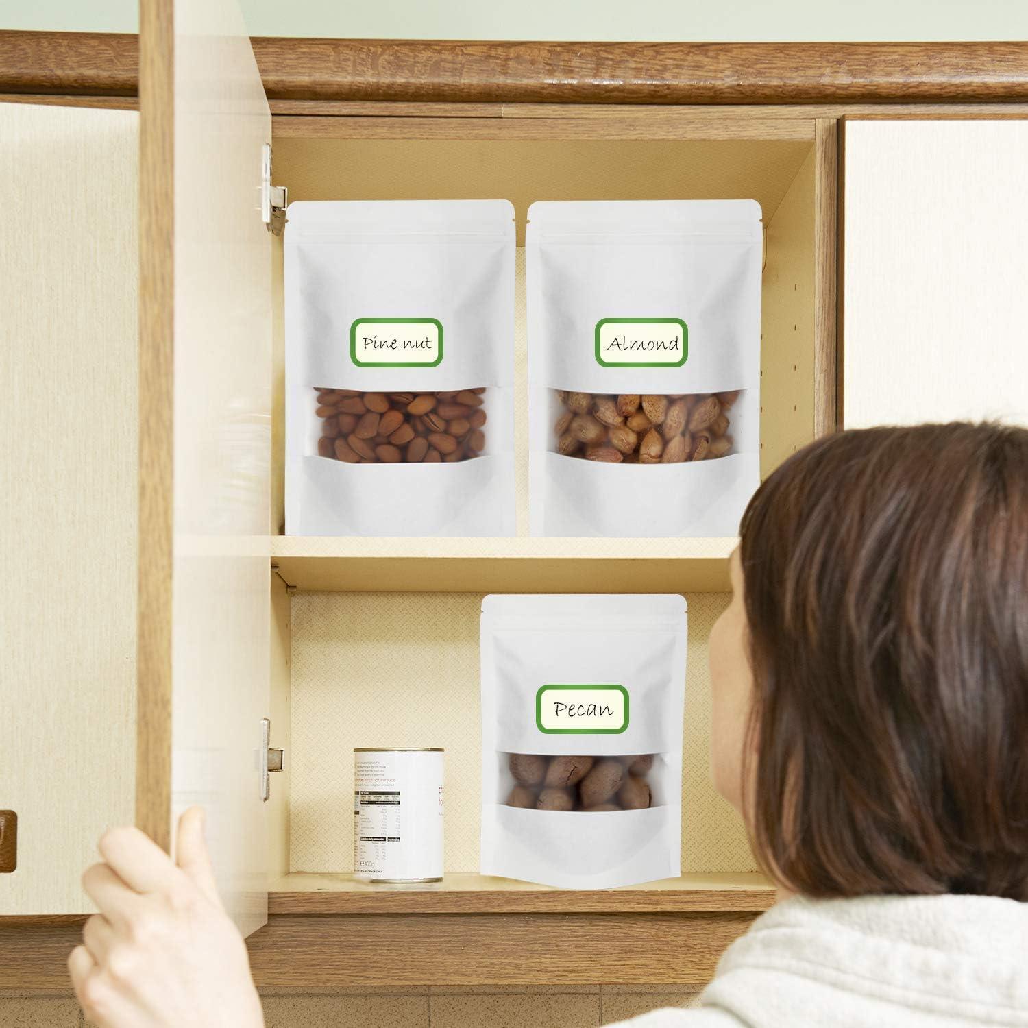 50 Bolsas Reutilizables Blisstime Papel Kraft Blanco 9.9x14.9cm