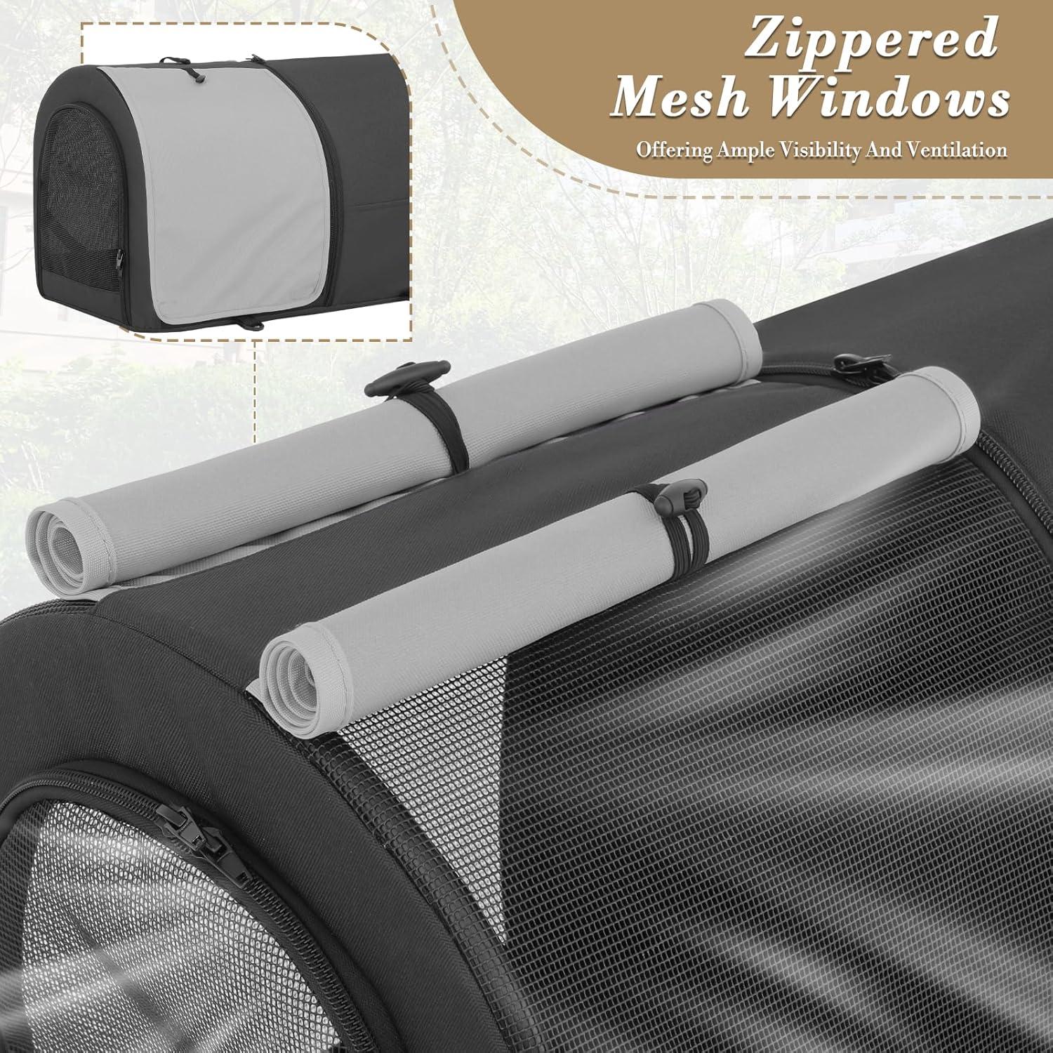 Carrito Doble para Mascotas Colección Athena Negro 4 en 1