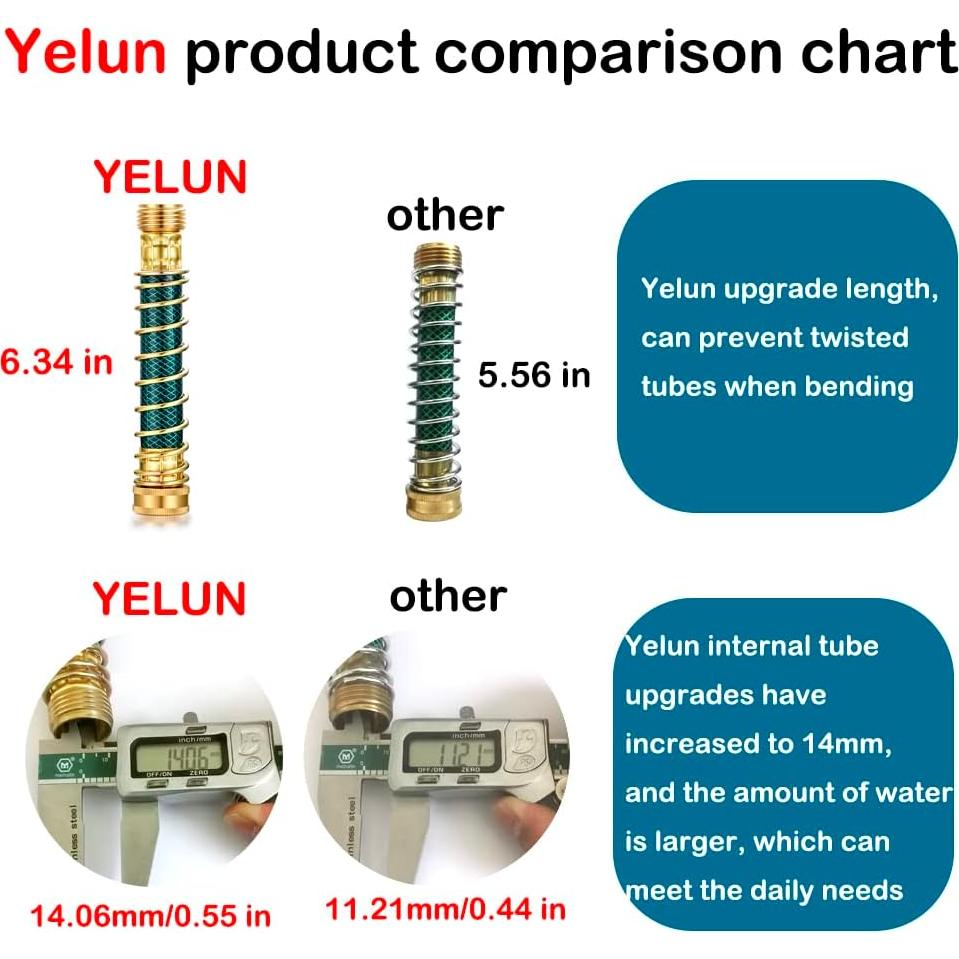 Adaptador de manguera de jardín YELUN 2 paquetes 16CM