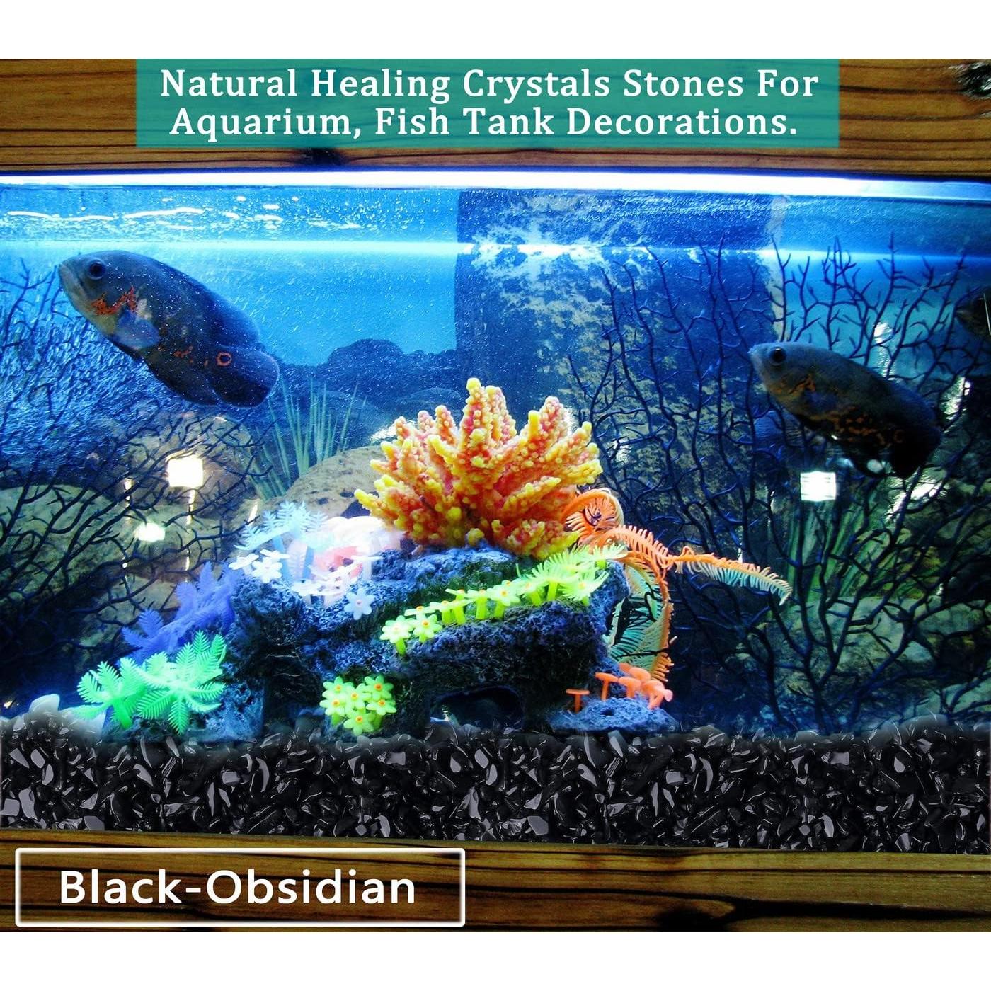 Chips de Obsidiana Negra Natural MAIBAOTA 200g para Decoración