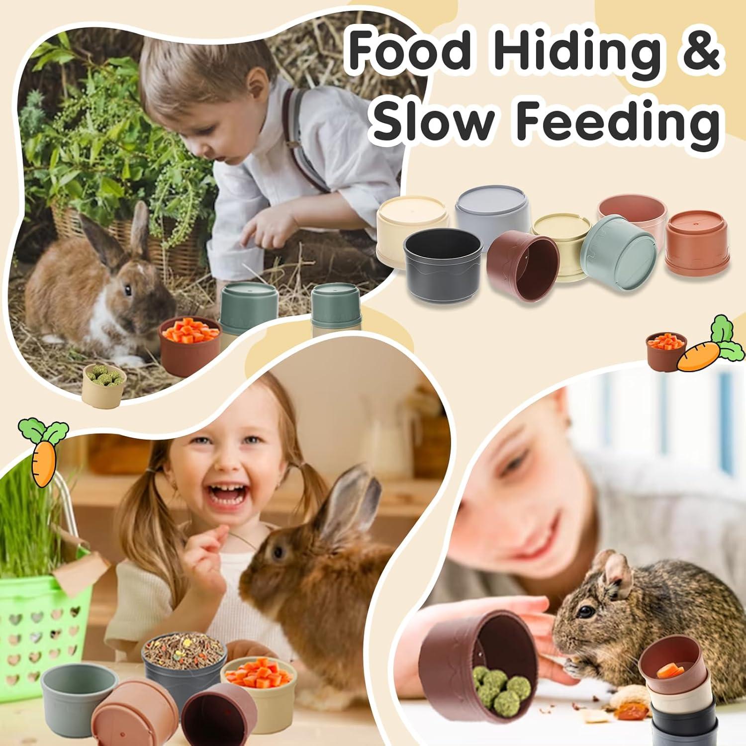 Tazas Apilables para Conejos Iffitya - Juguetes Coloridos 8 Pcs