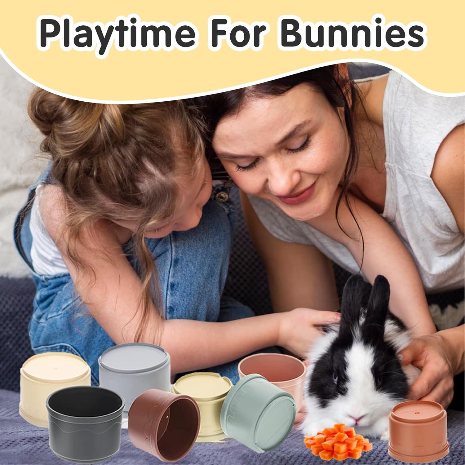 Tazas Apilables para Conejos Iffitya - Juguetes Coloridos 8 Pcs