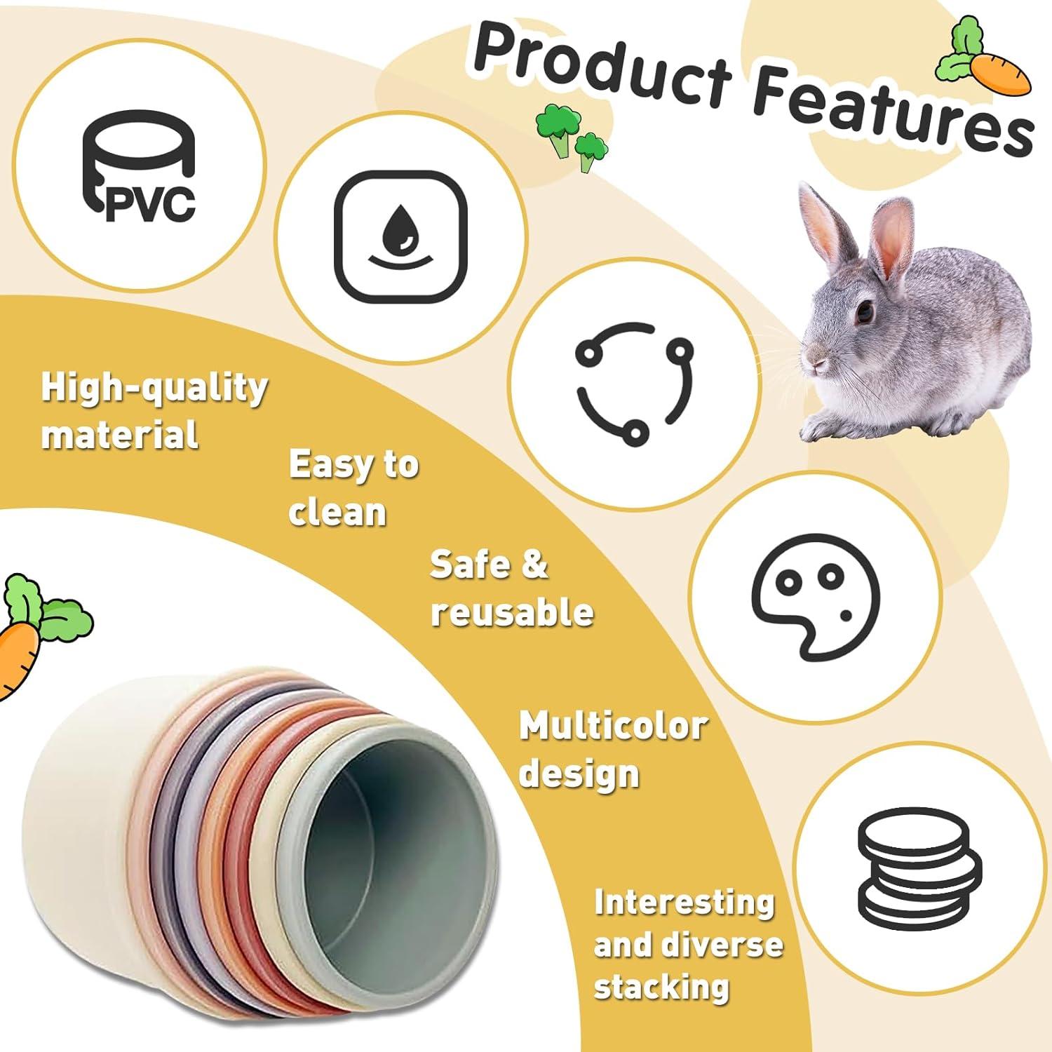 Tazas Apilables para Conejos Iffitya - Juguetes Coloridos 8 Pcs