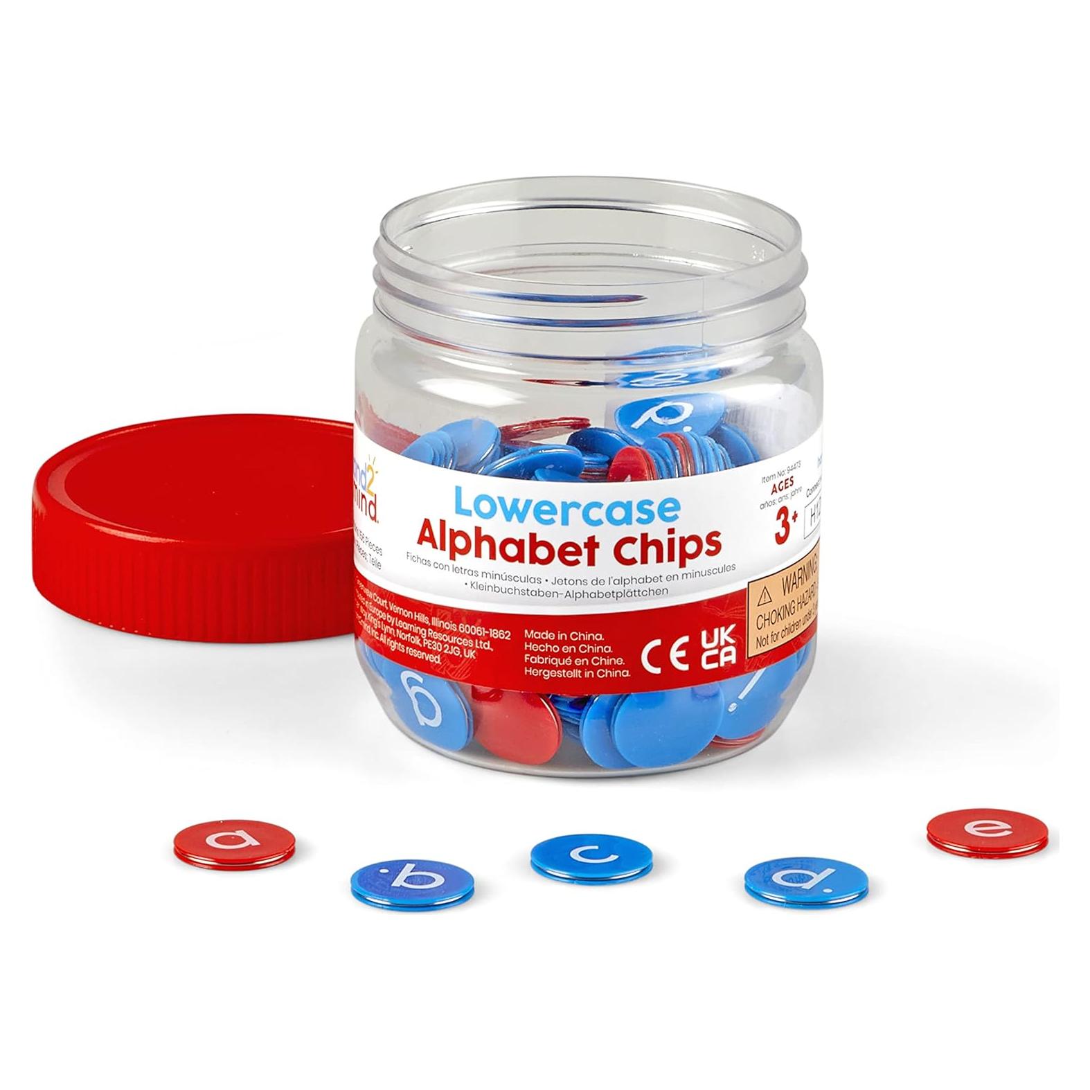 Chips de Alfabeto en Minúsculas hand2mind - 156 Piezas