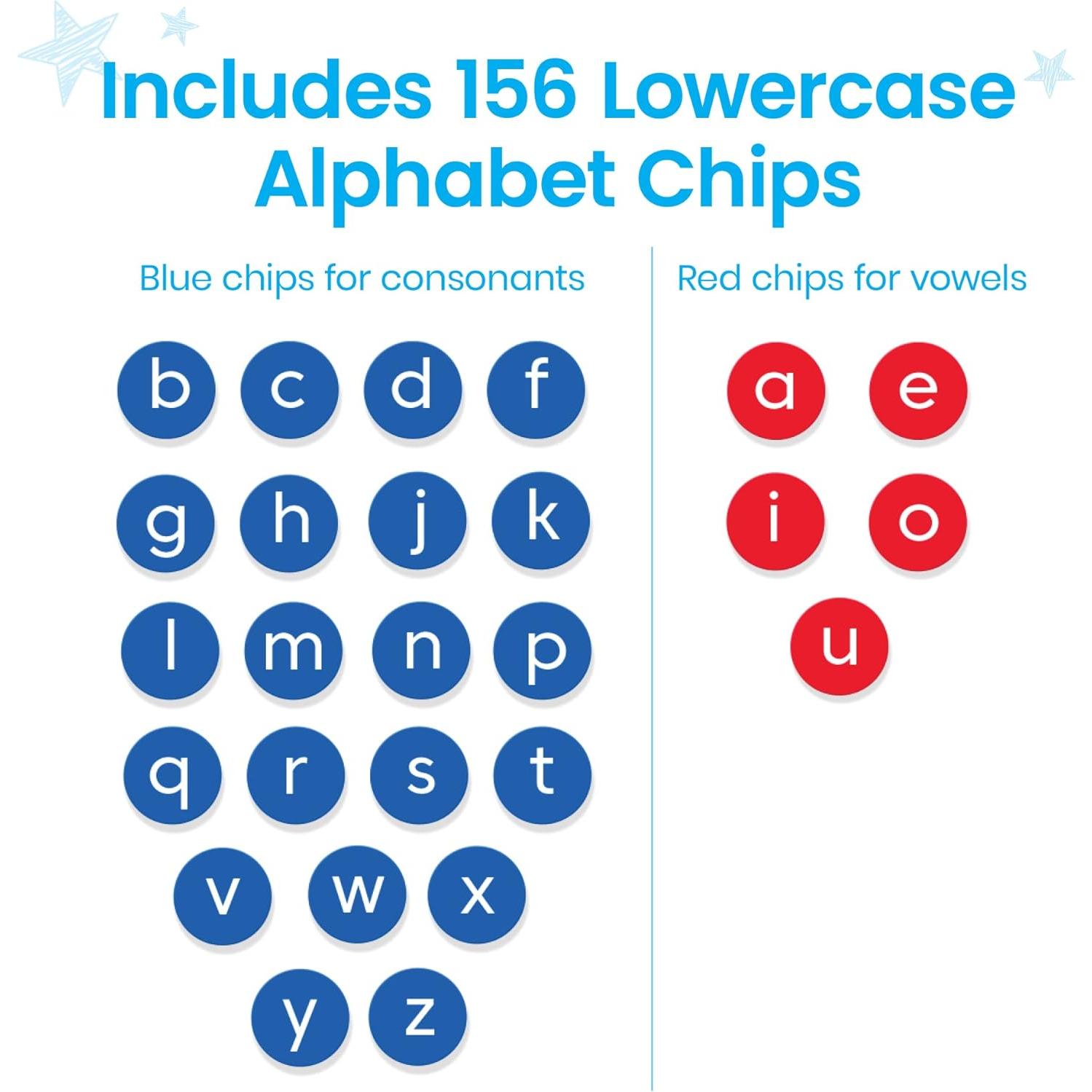 Chips de Alfabeto en Minúsculas hand2mind - 156 Piezas