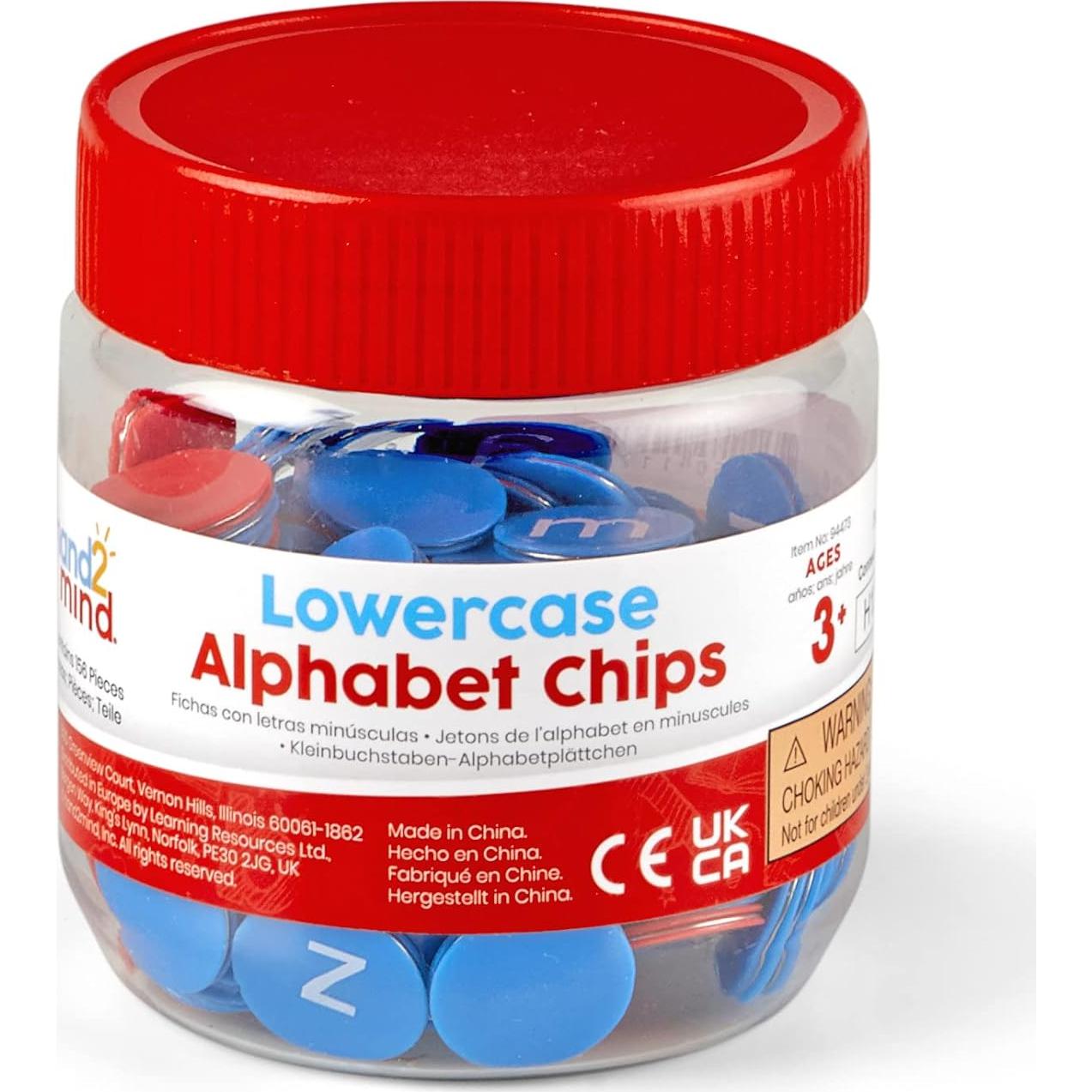 Chips de Alfabeto en Minúsculas hand2mind - 156 Piezas