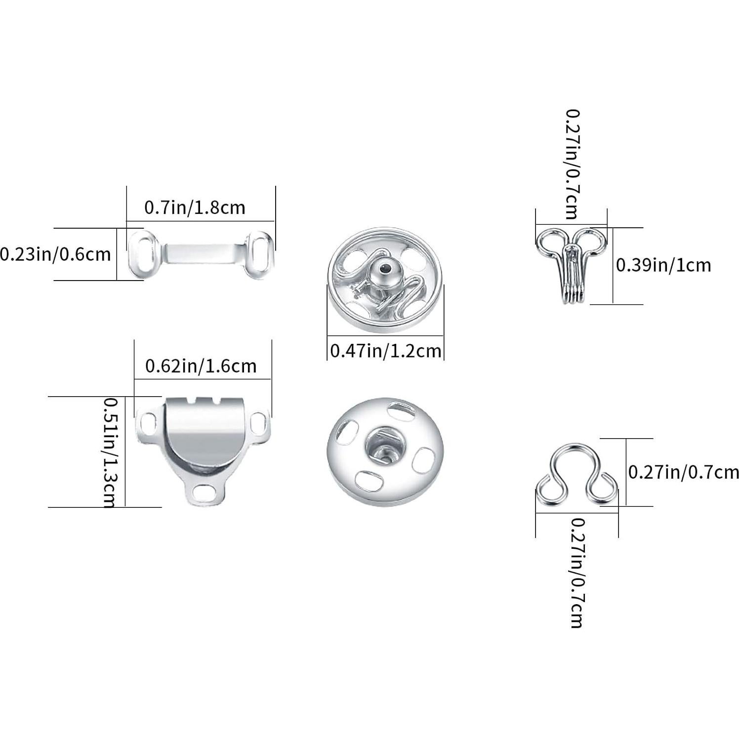 Juego de 100 Ganchos y Ojales de Costura HexinYigjly
