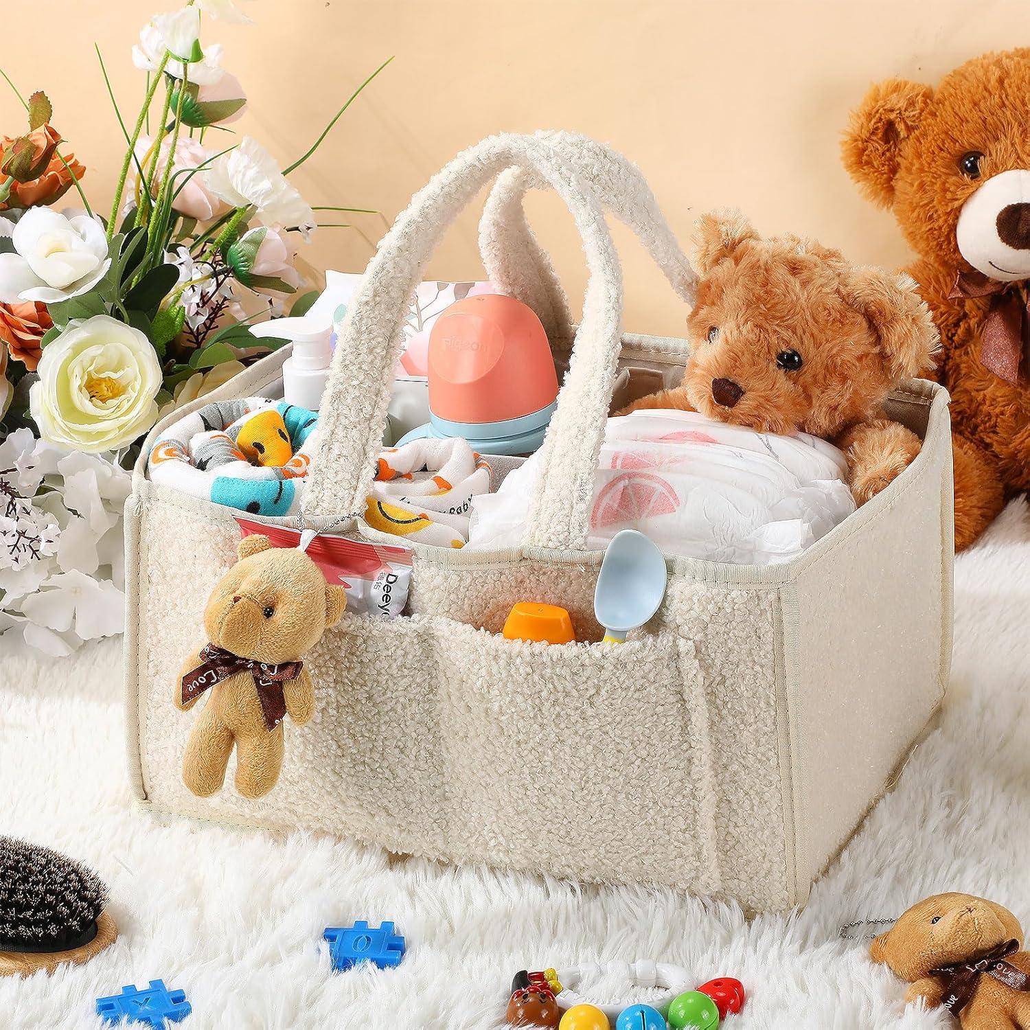 Organizador de Pañales para Bebés YIT-Teenyyou 2 Pcs Beige 35x25x18cm