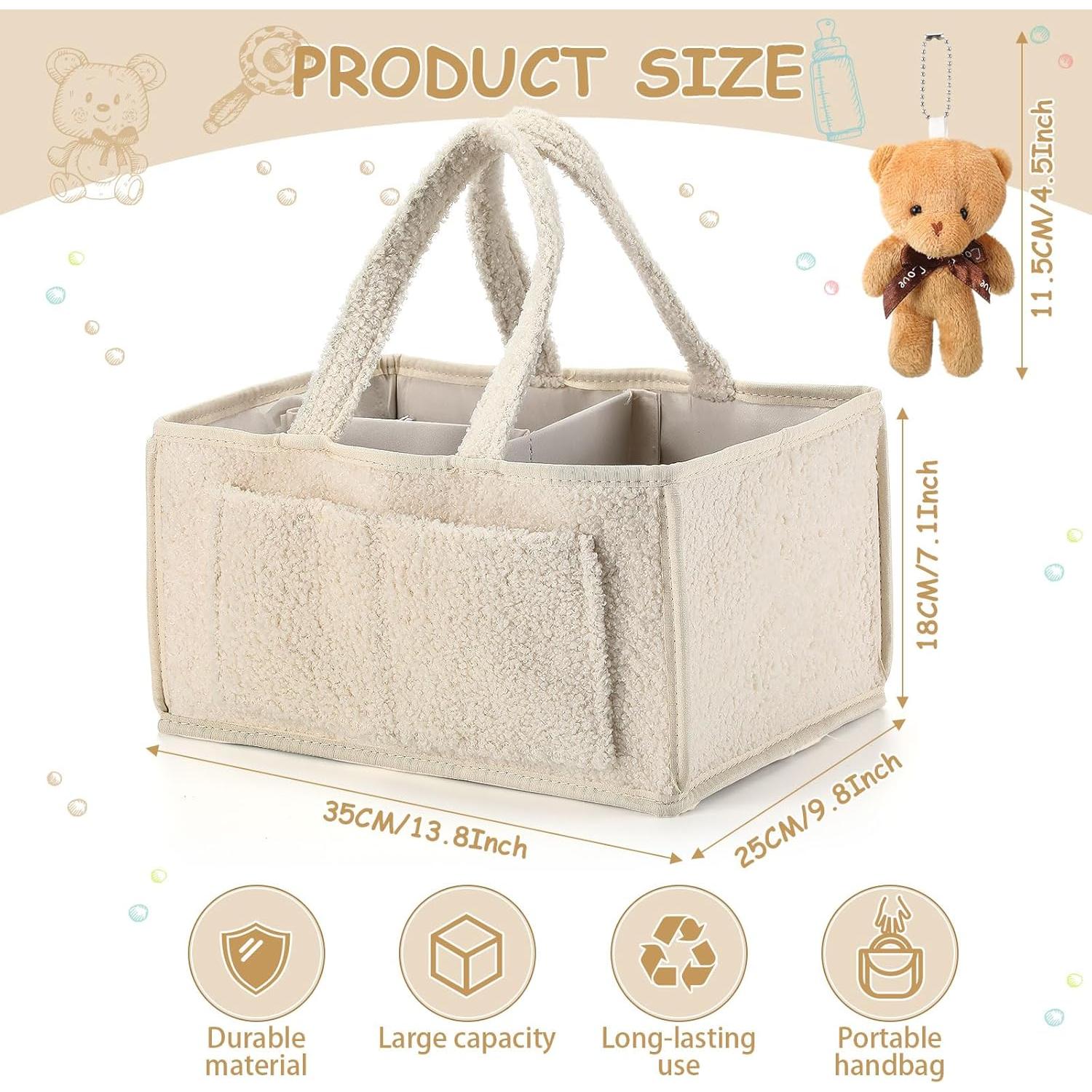 Organizador de Pañales para Bebés YIT-Teenyyou 2 Pcs Beige 35x25x18cm