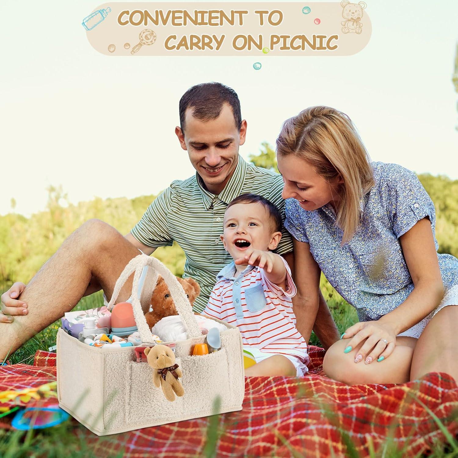 Organizador de Pañales para Bebés YIT-Teenyyou 2 Pcs Beige 35x25x18cm