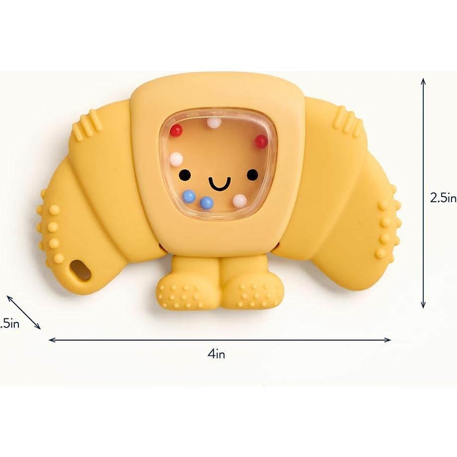 Sonajero Mordedor de Silicona Itzy Ritzy Croissant 10x6cm