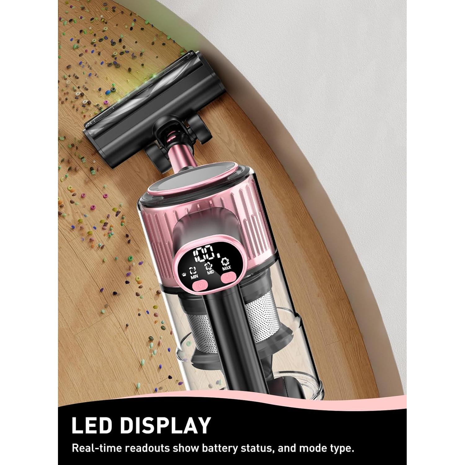 Aspiradora Inalámbrica VICEASE A27 8 en 1 Rosa 45 min