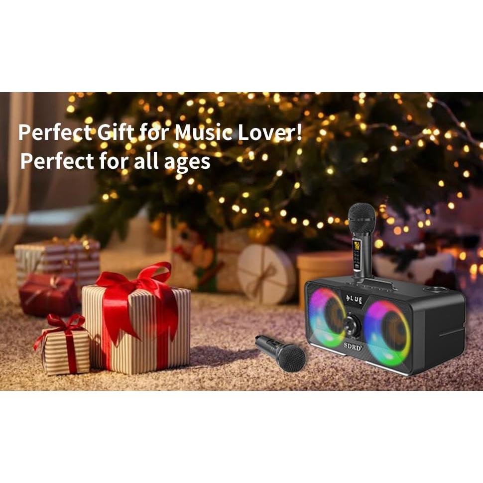 Máquina de Karaoke LSMOEO SD-317 con 2 Micrófonos UHF