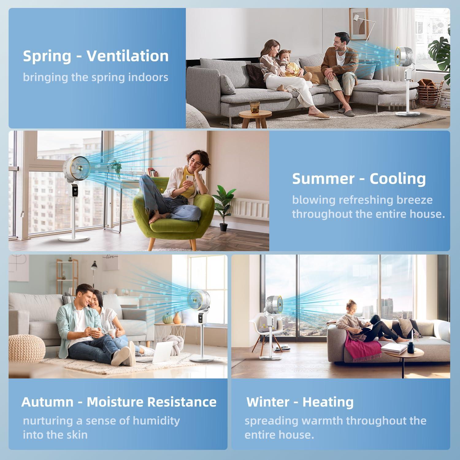 Ventilador de Pie Feculs 3 Velocidades Control Remoto