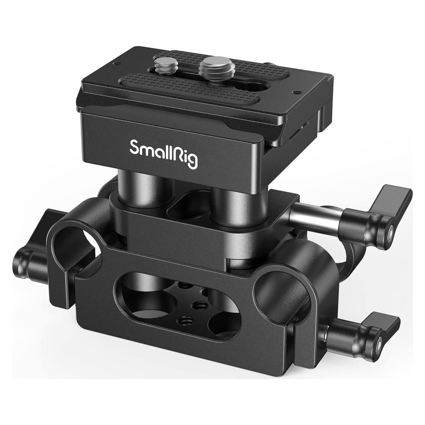SMALLRIG Soporte de Riel Universal 15mm con Base Ajustable