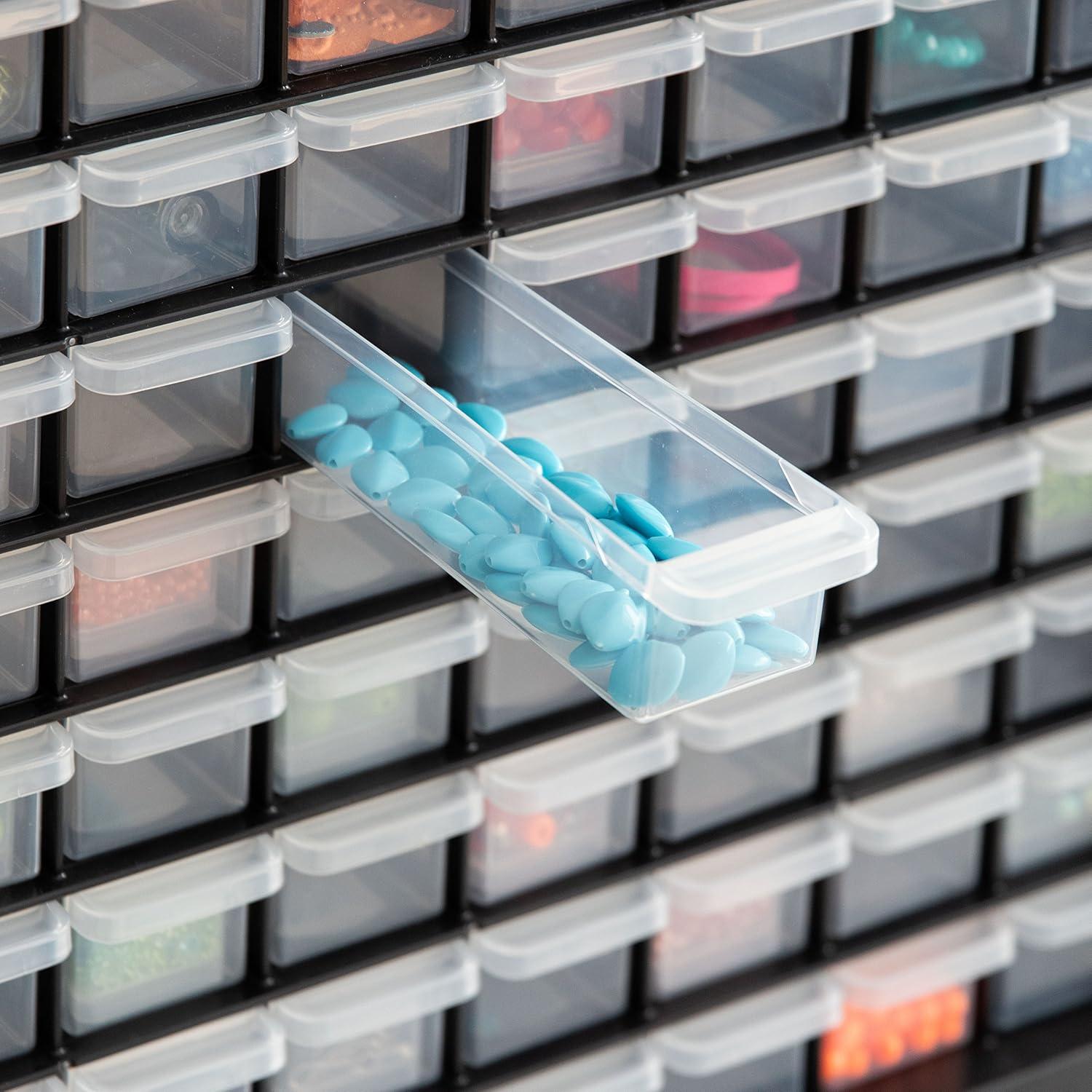 Organizador de Almacenamiento IRIS USA 64 Cajones Plástico Negro