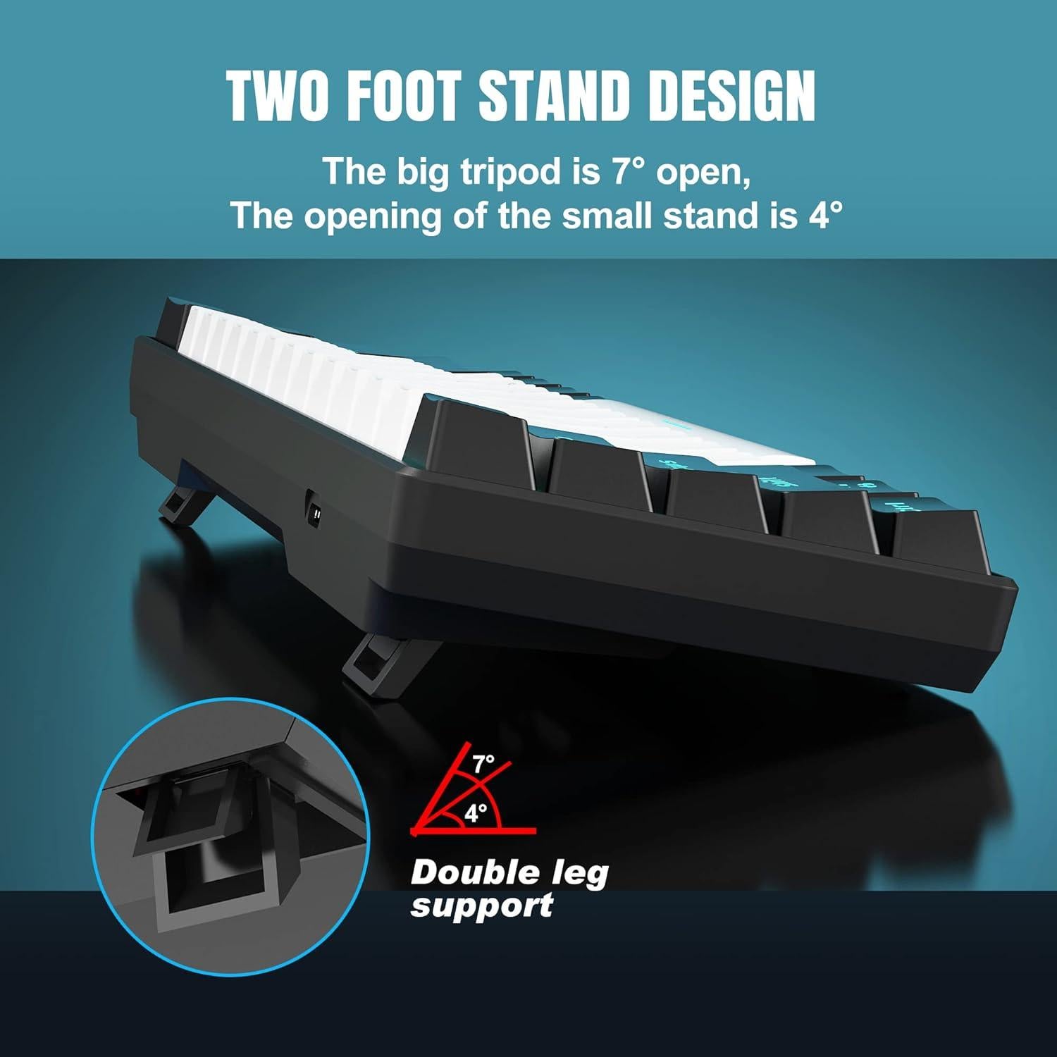 Teclado Mecánico Snpurdiri 60% Retroiluminado LED Azul