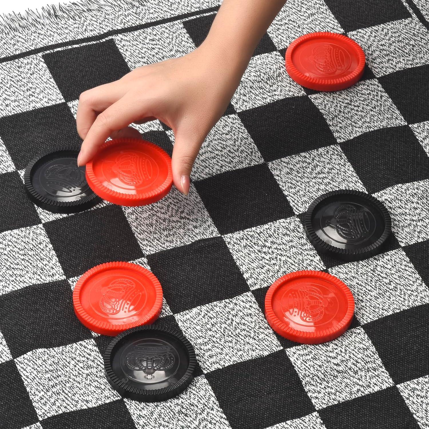 Juego de Damas Gigante QuadPro 3 en 1 para Jardín