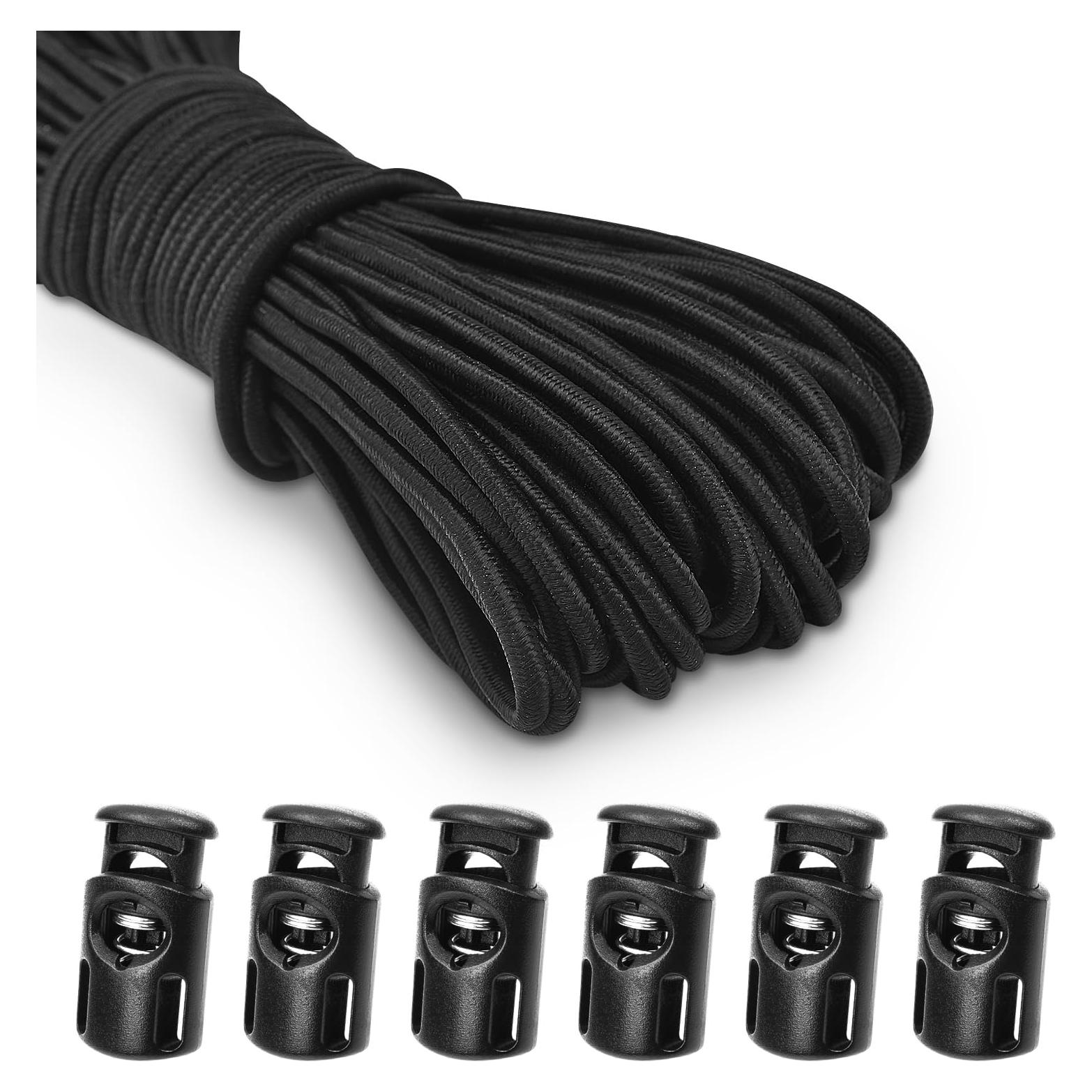 Cuerda Elástica Bungee 10m 3mm + 25 Bloqueos CooBigo