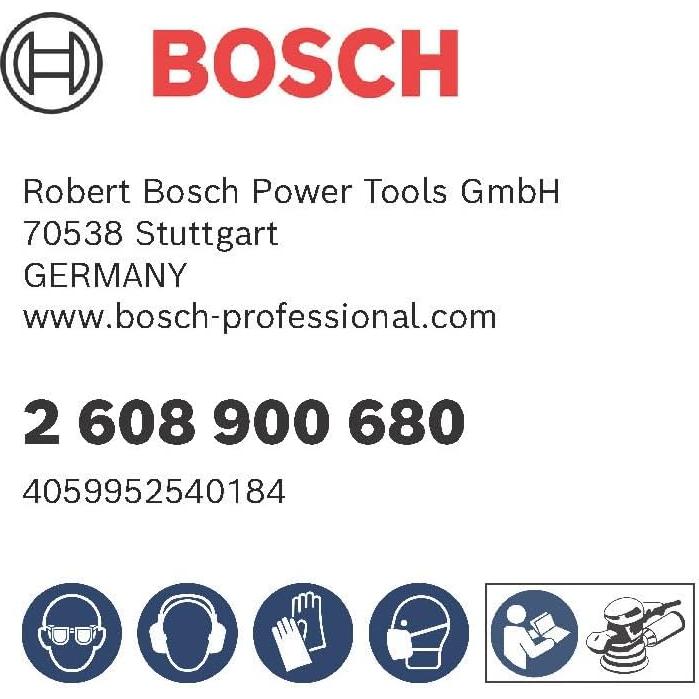 Red de Lijado Bosch Professional M480 125 mm Grano 80 - 50 Piezas
