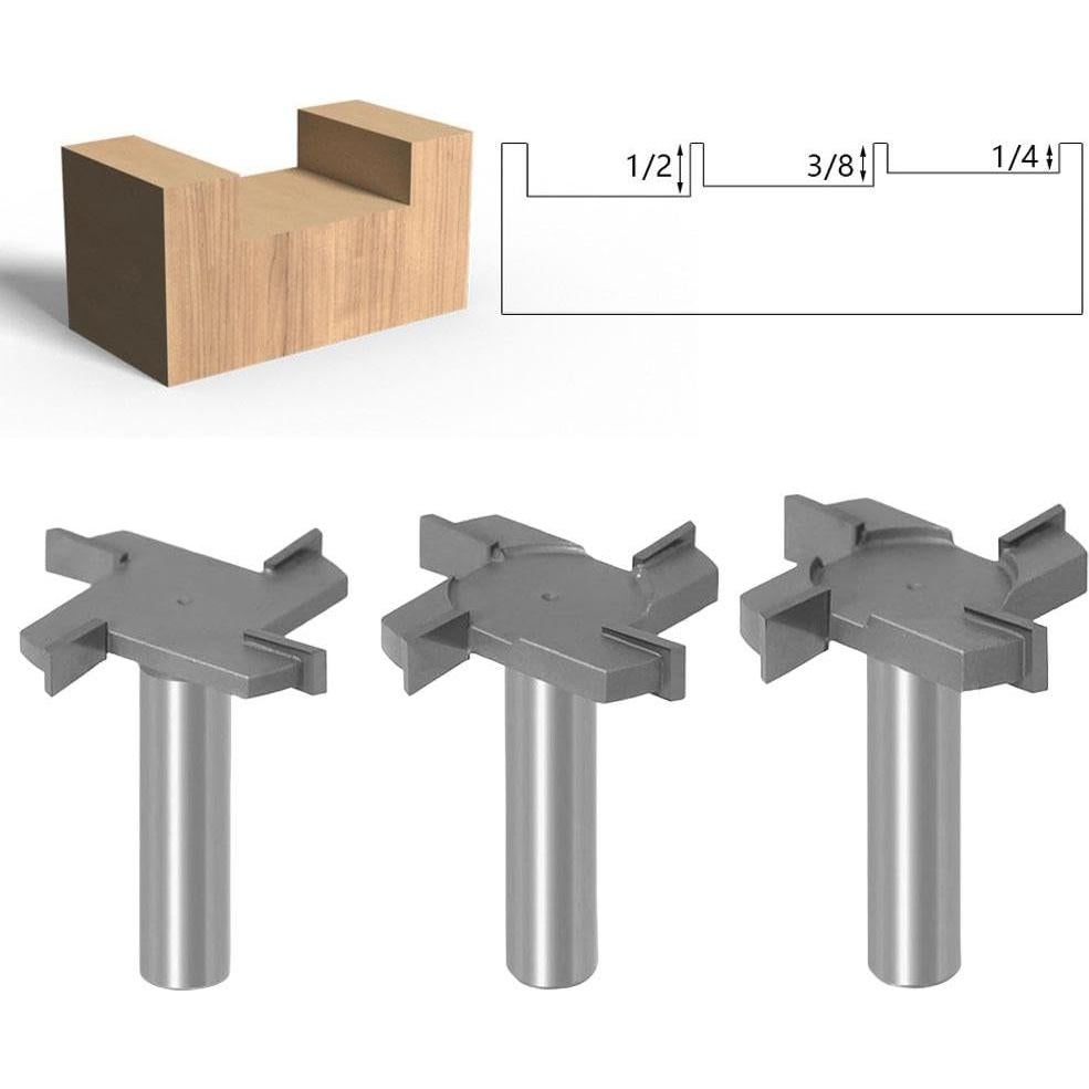 Juego de Brocas para Router Genérico 1/2" y 1/4" Acero
