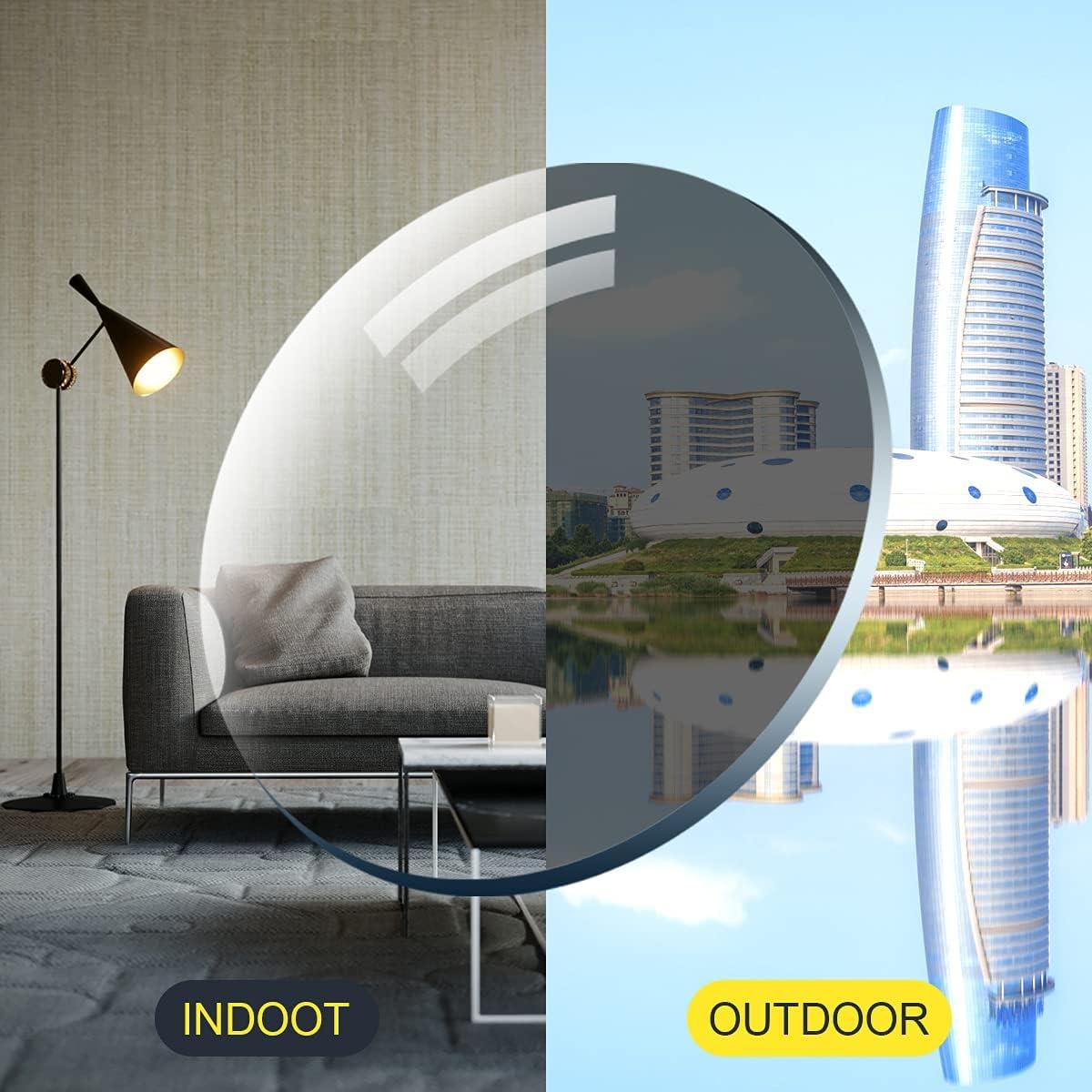 Gafas de lectura bifocales fotocromáticas UV 400 - Negro 1.0x