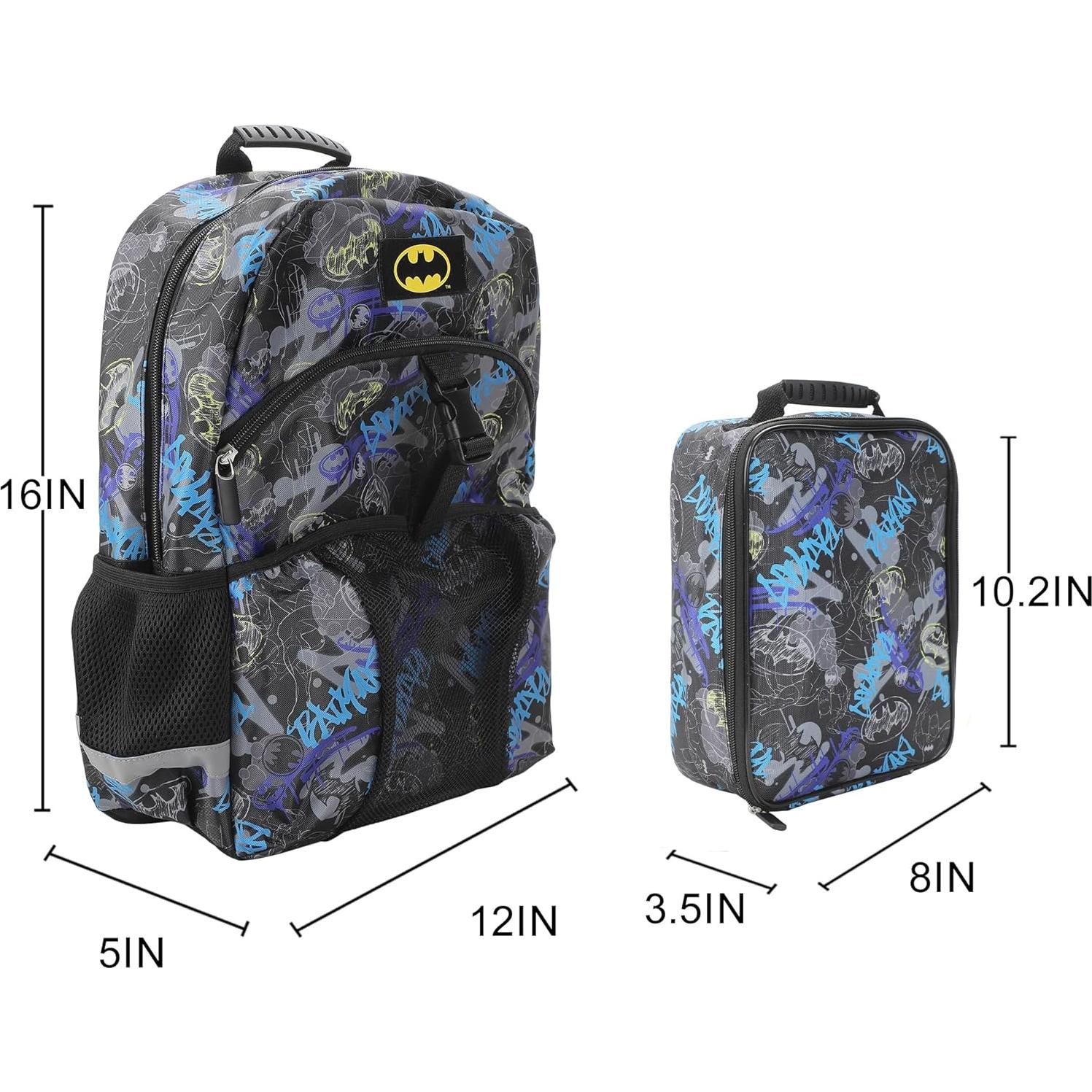Set de Mochila y Lonchera Batman Bioworld 2 Piezas 40.64 cm