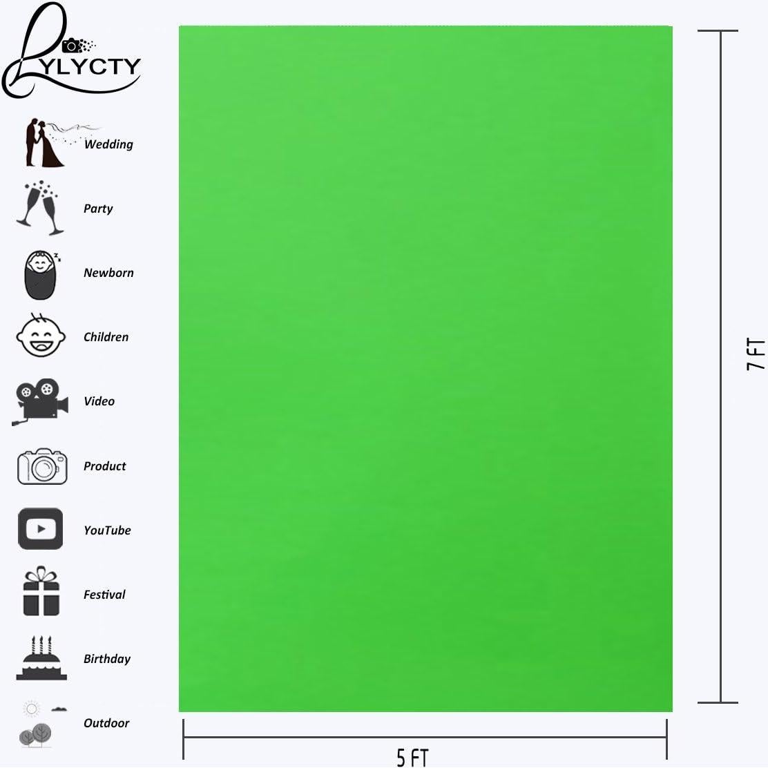 Tela de Fondo Verde 5x2.1m LYLYCTY para Fotografía