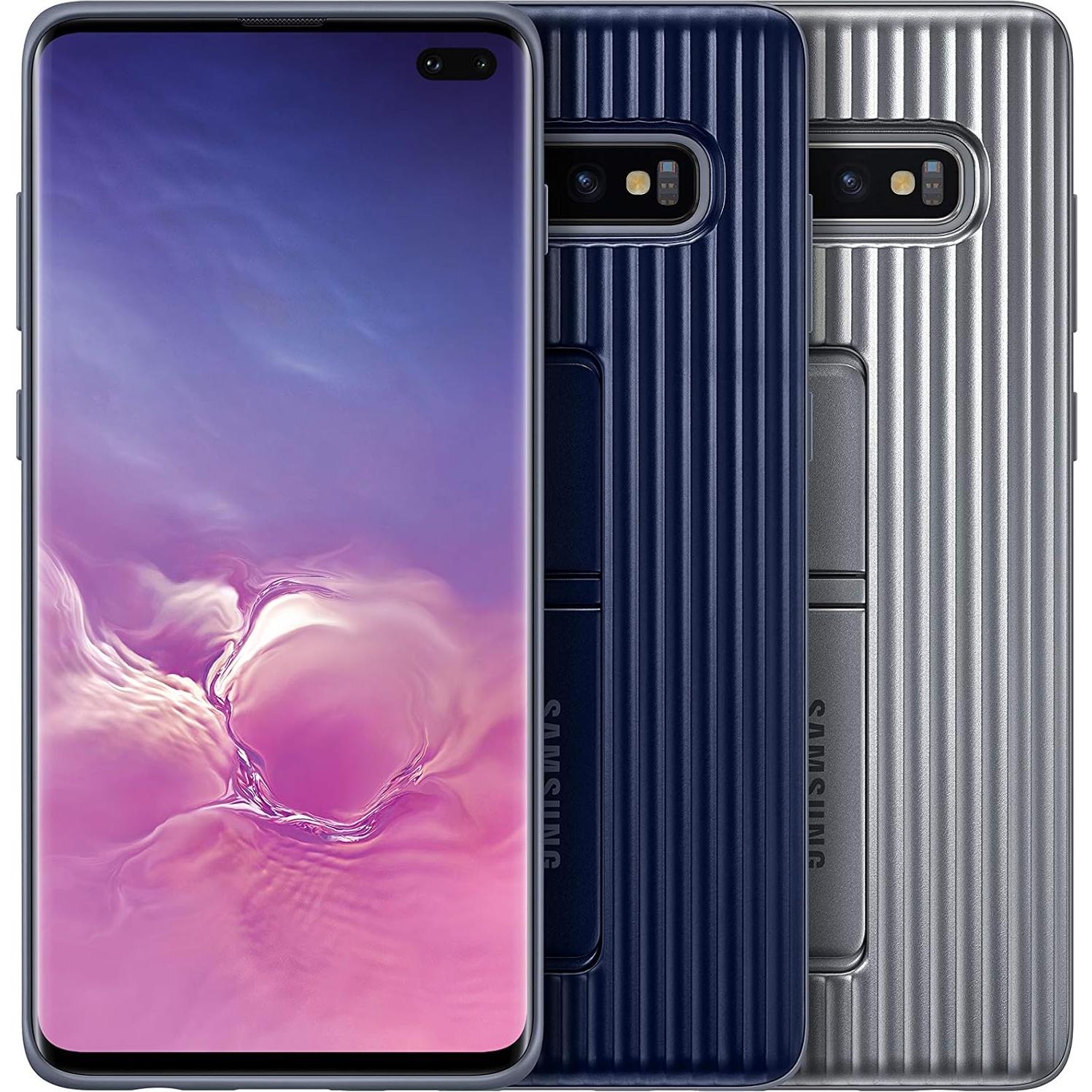 Funda Protectora Rugged Samsung Galaxy S10+ con Soporte Azul