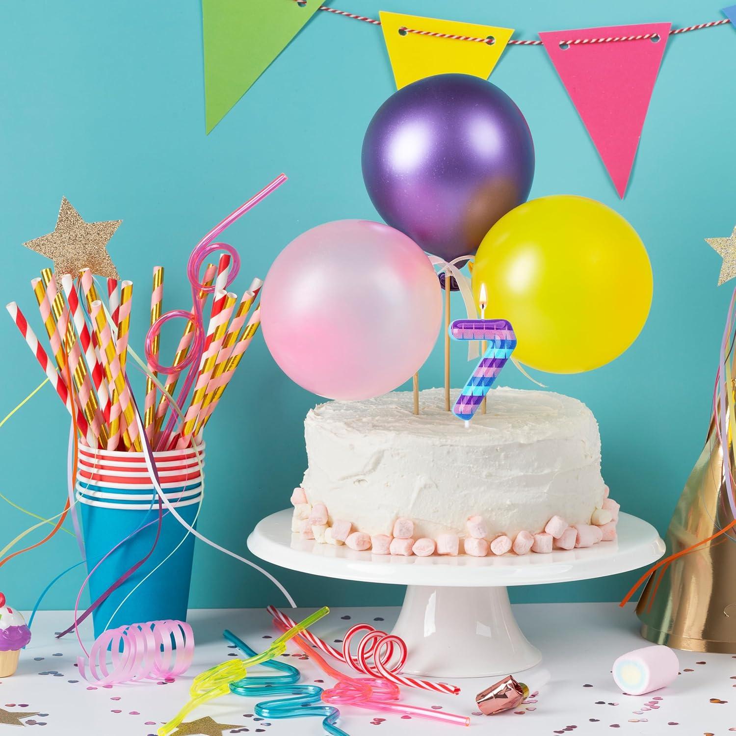 Vela de Cumpleaños Número 7 MM - Decoración Temática de Videojuegos