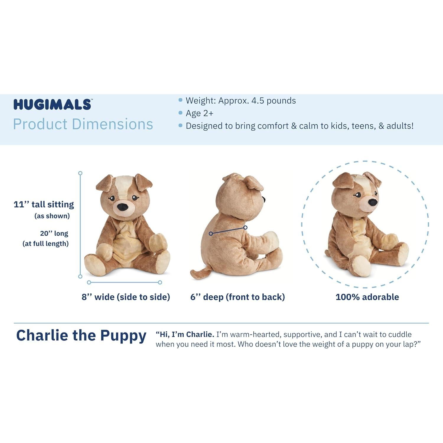 Hugimals Charlie El Cachorro 20" 2.04 kg Peluche Pesado