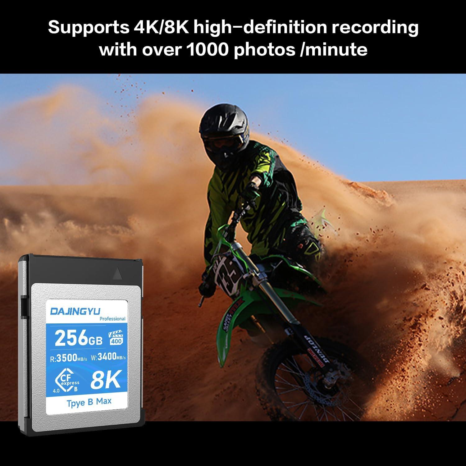 Tarjeta de Memoria CFexpress 256GB Dajingyu Tipo B 3400MB/s