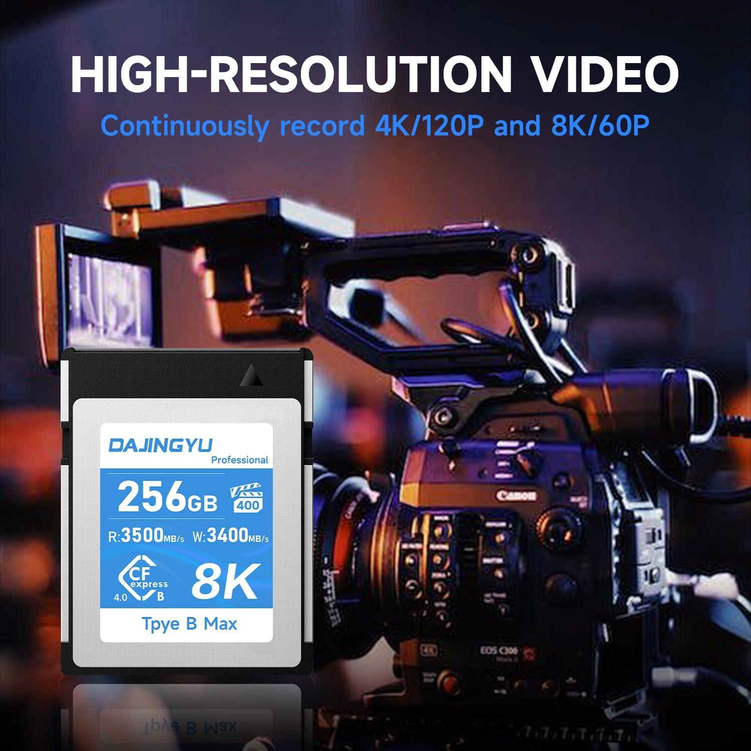 Tarjeta de Memoria CFexpress 256GB Dajingyu Tipo B 3400MB/s