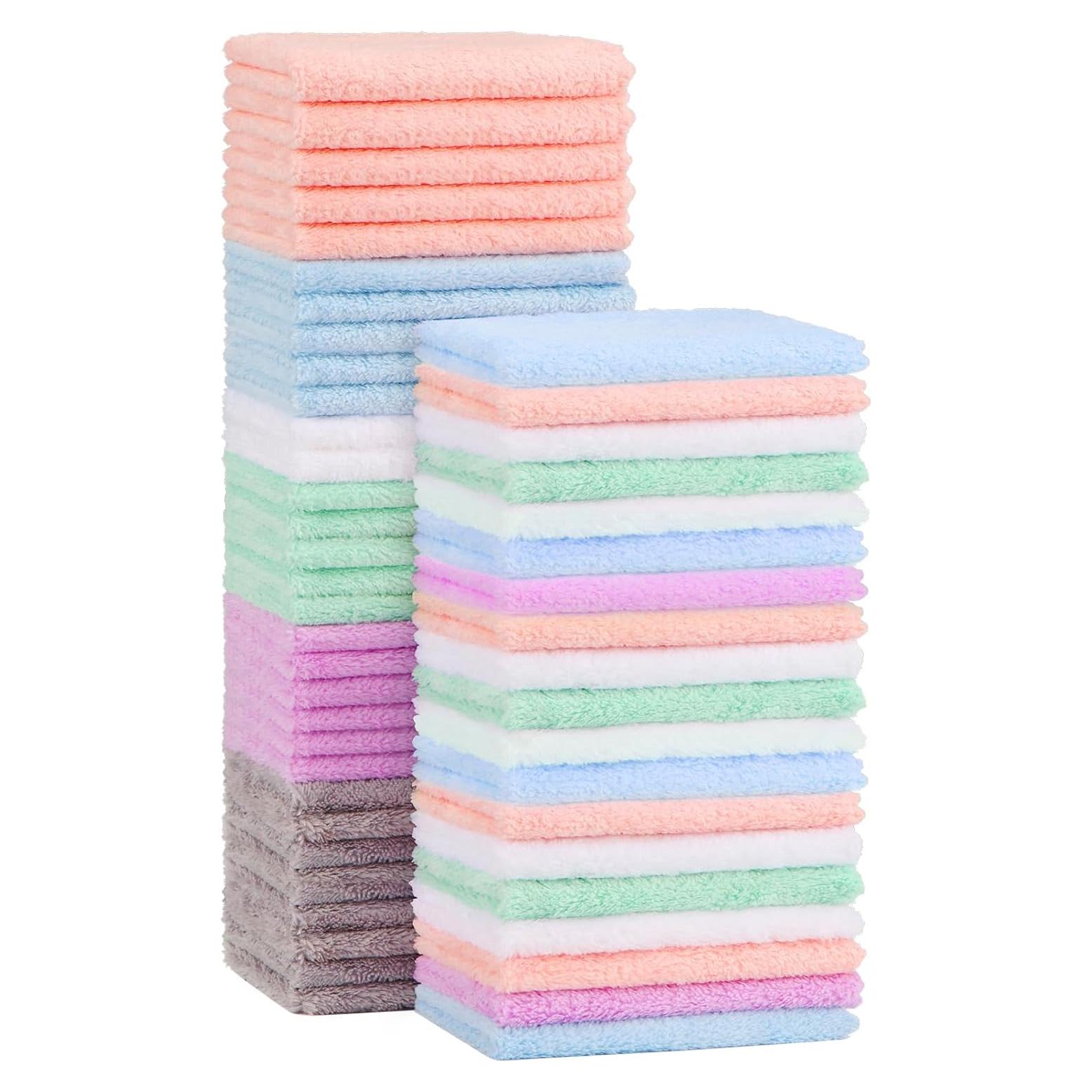 Toallitas de Baño Orighty 50-Pack Microfibra Coral 18x23 cm