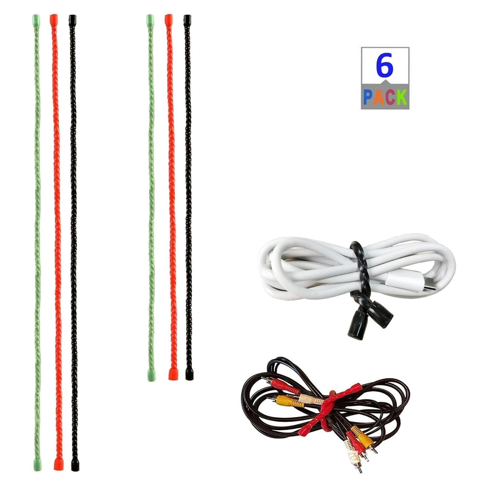 Ataduras de Silicona Xirgoe 6pcs 30 y 46 cm Reutilizables