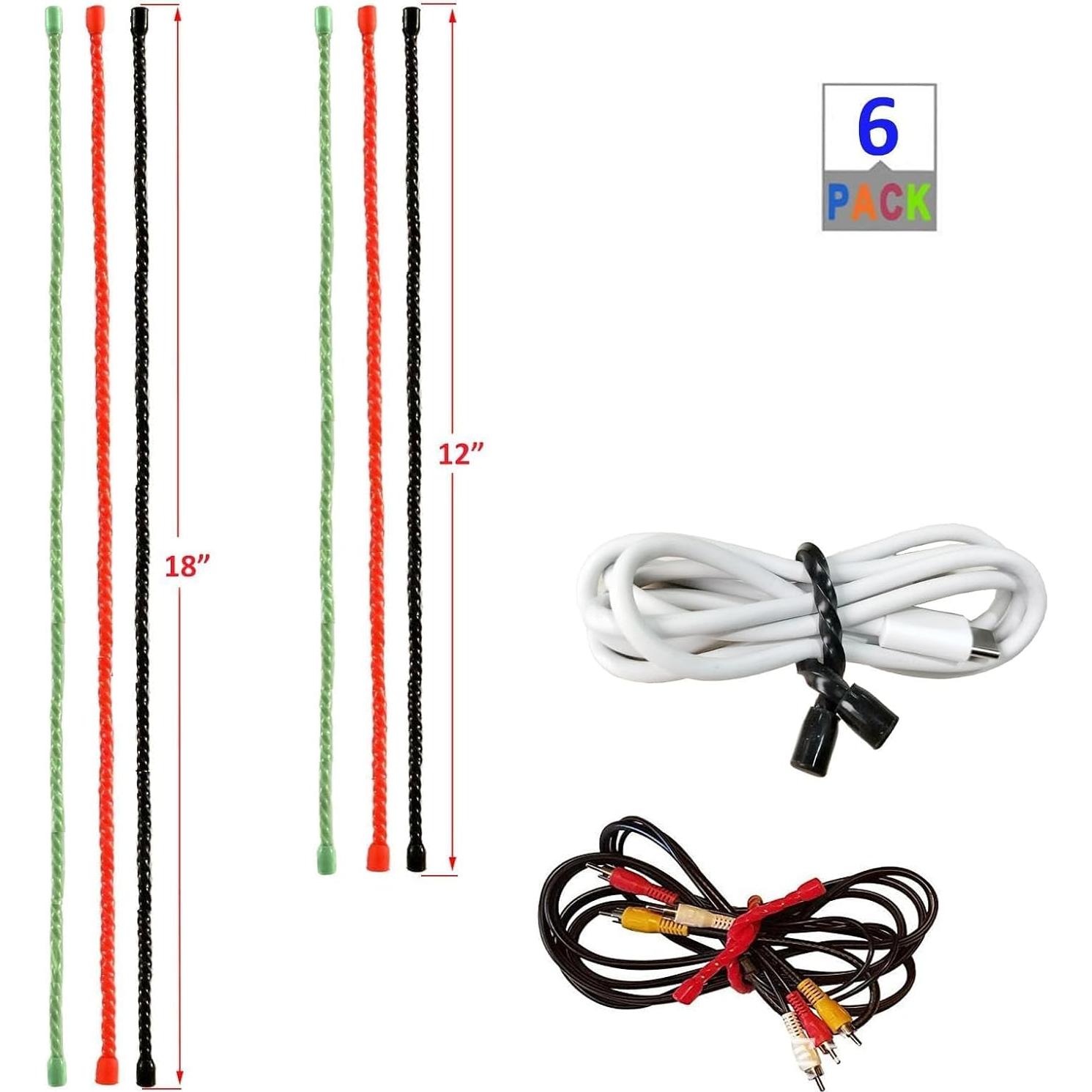 Ataduras de Silicona Xirgoe 6pcs 30 y 46 cm Reutilizables