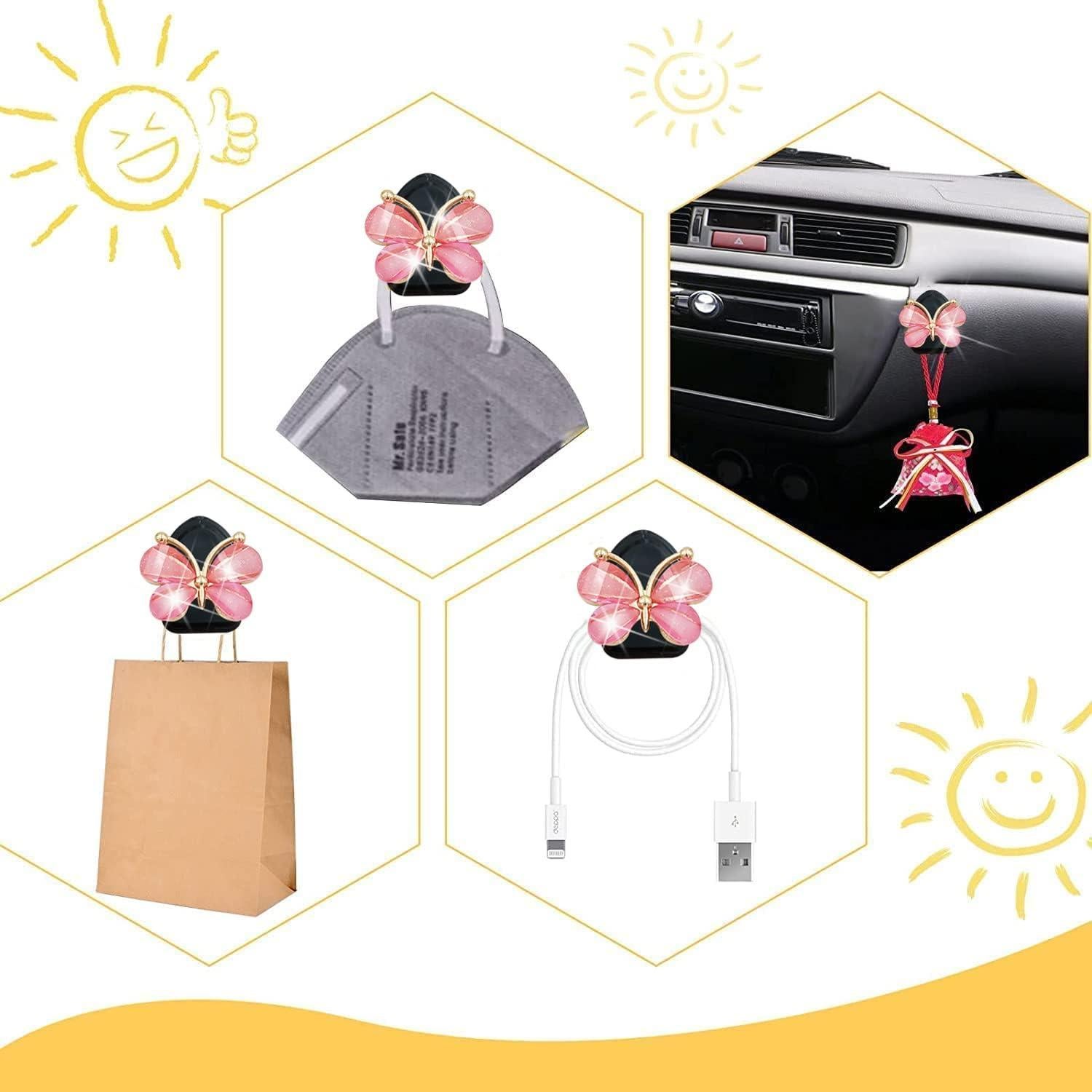 Clips Ambientadores de Auto Jowxsx Corazón y Mariposa 4 Pcs