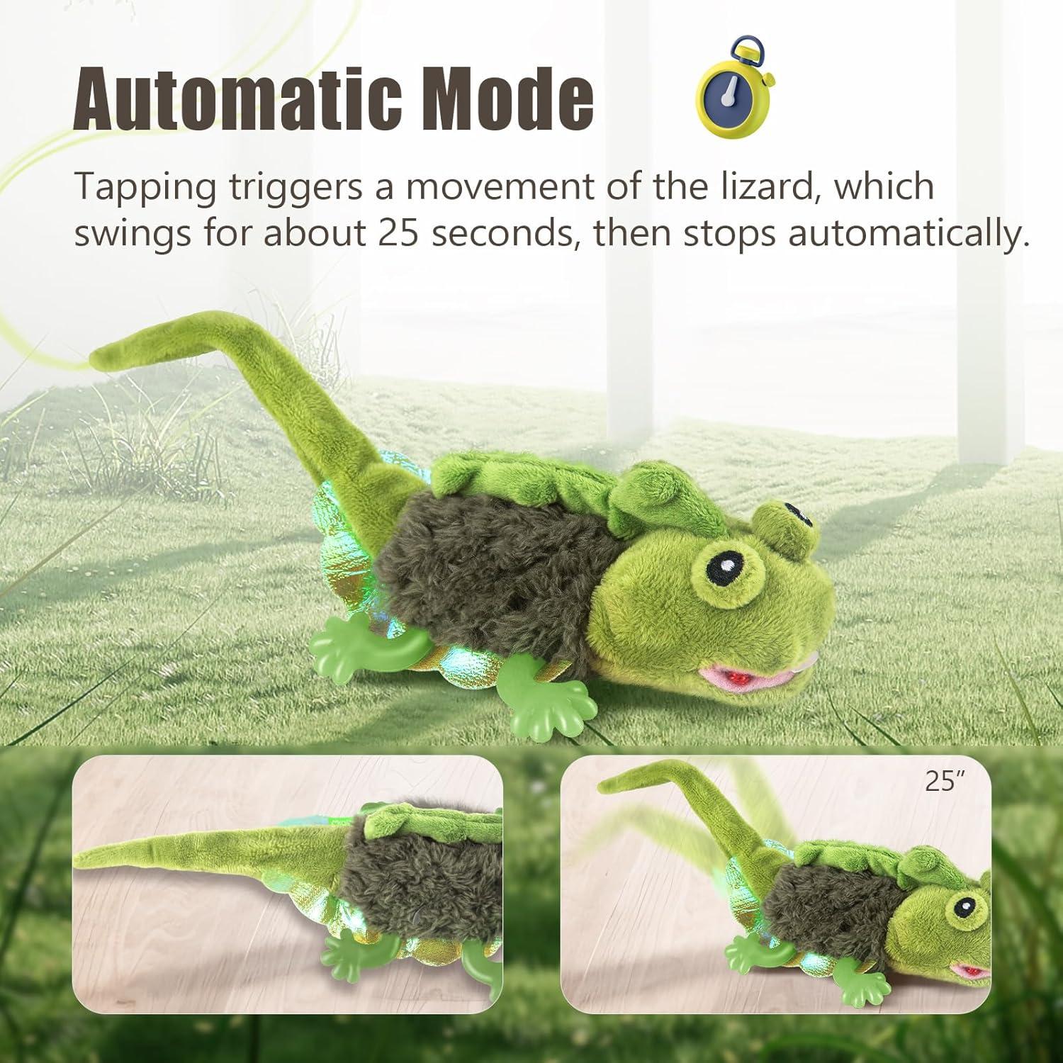 Juguete Interactivo para Gatos Migipaws Lagarto Verde Recargable