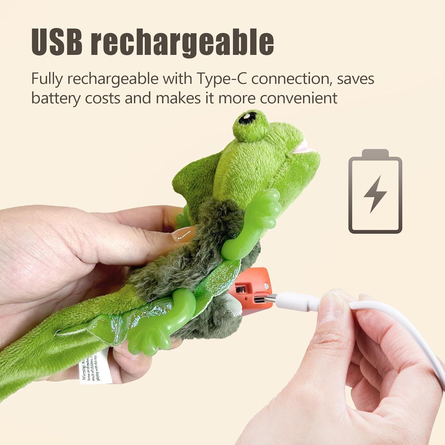 Juguete Interactivo para Gatos Migipaws Lagarto Verde Recargable