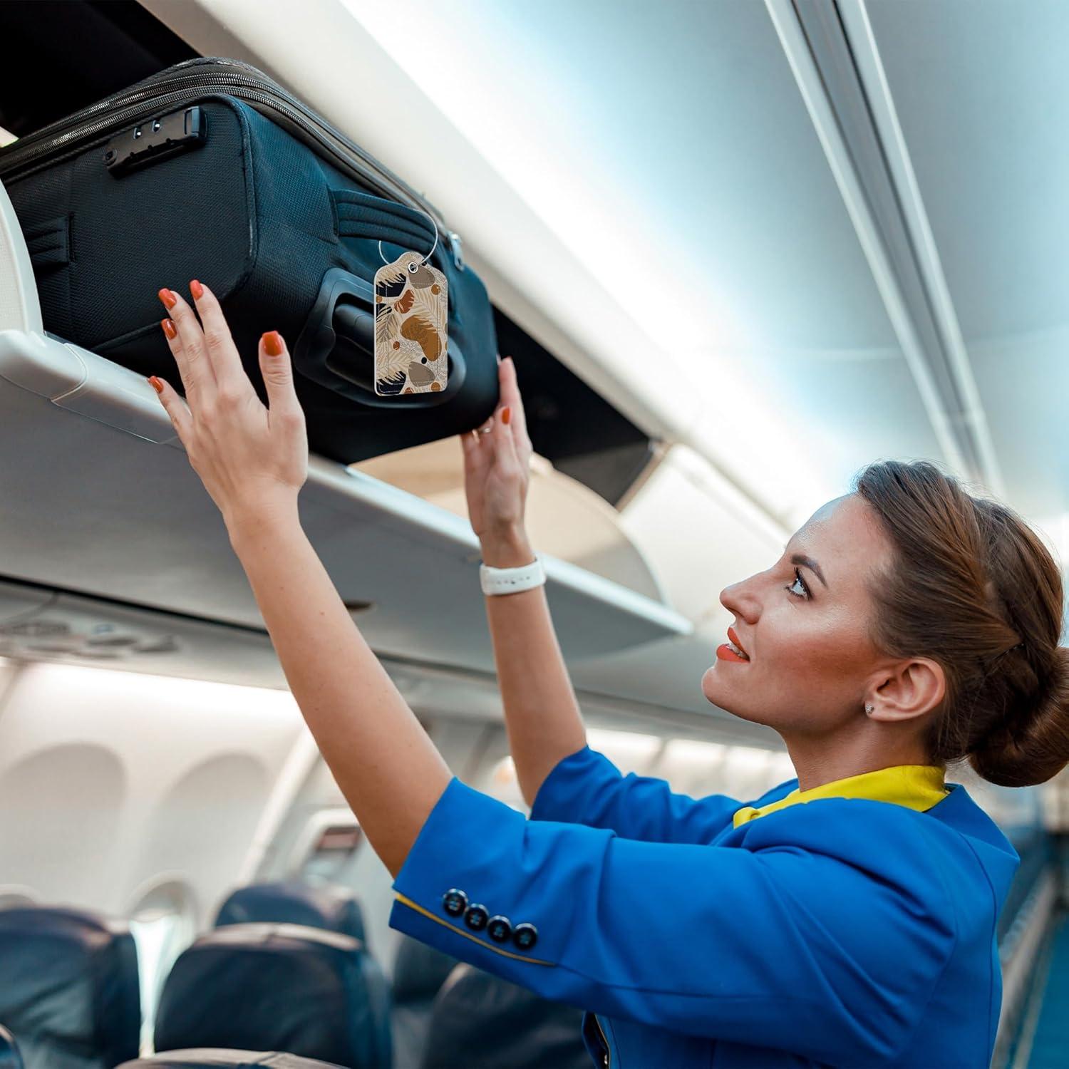 Etiquetas de Equipaje MSEAANBK Hojas Tropicales Boho 2PCS