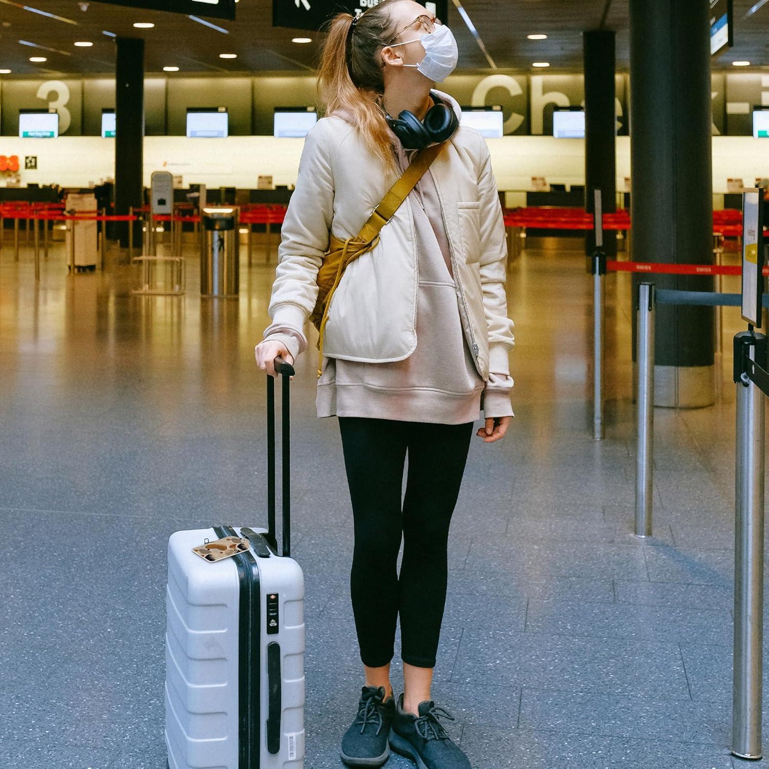 Etiquetas de Equipaje MSEAANBK Hojas Tropicales Boho 2PCS