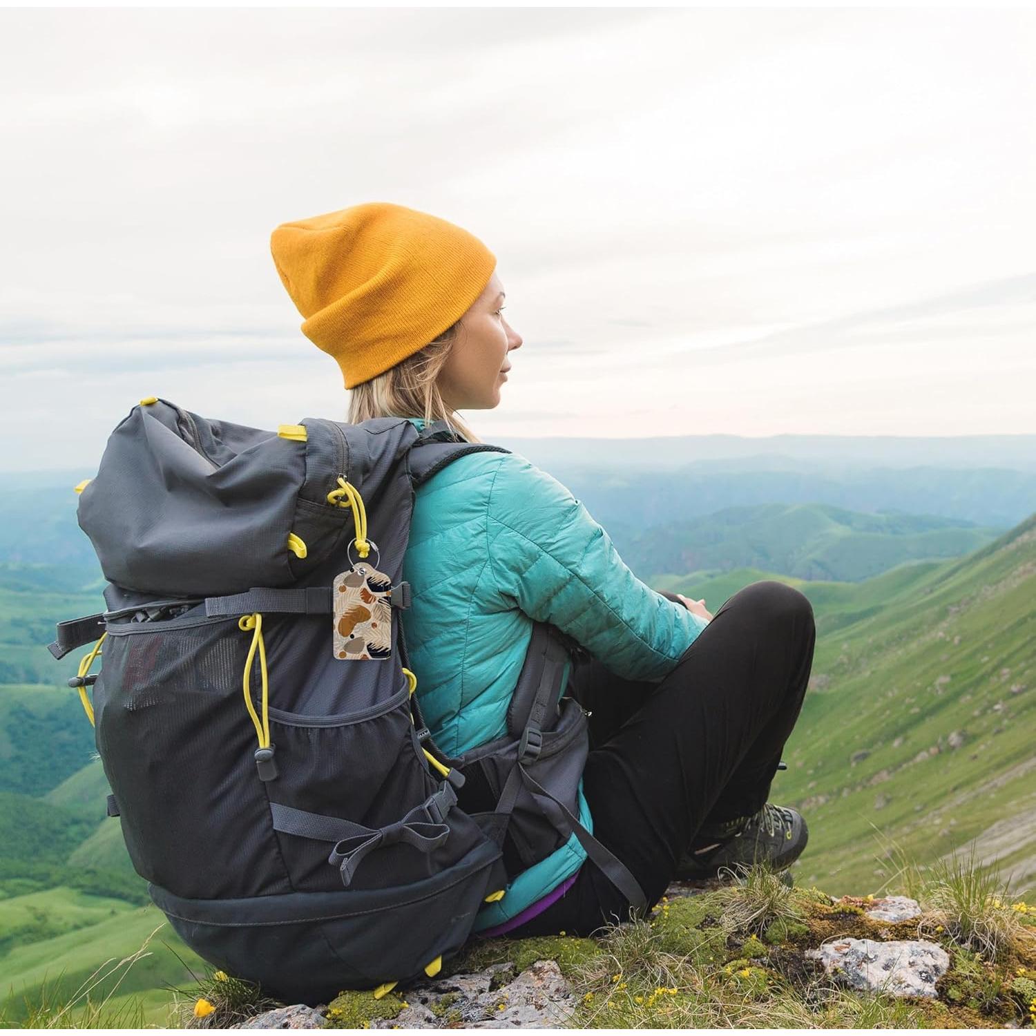 Etiquetas de Equipaje MSEAANBK Hojas Tropicales Boho 2PCS